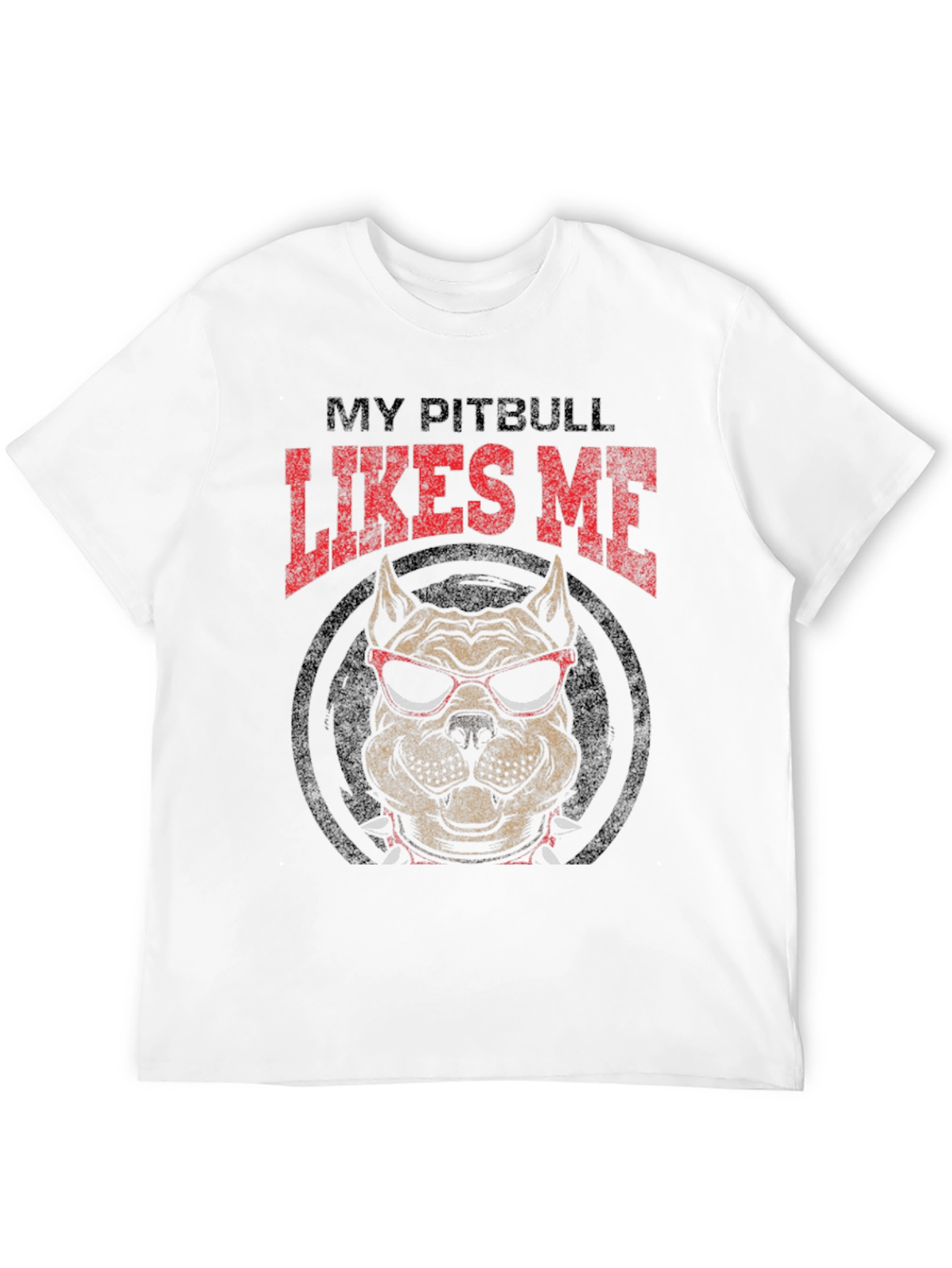 My Pitbull Likes Me Black T-Shirt