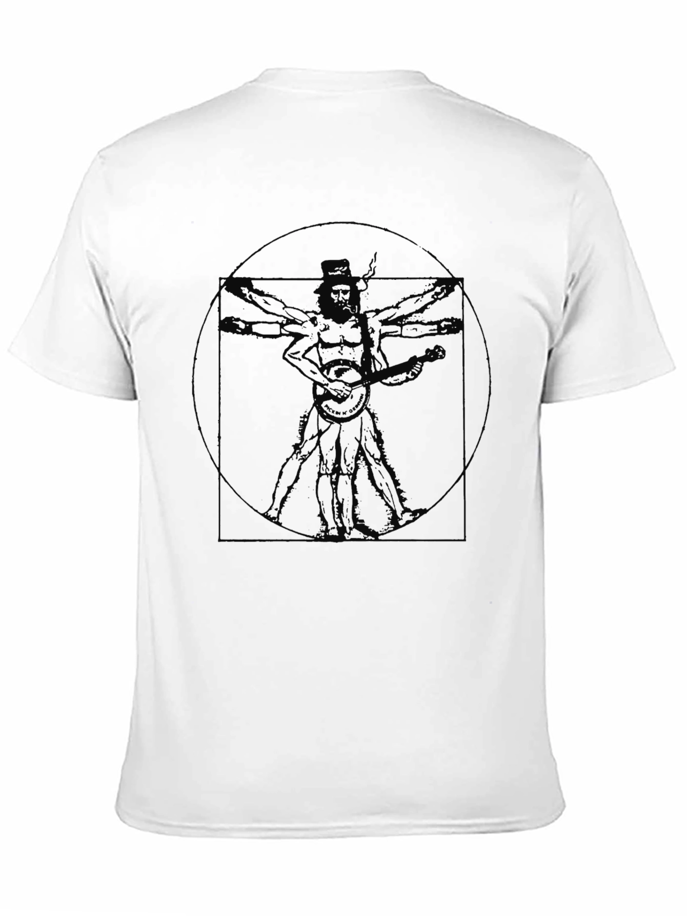 Vitruvian Musician Black T-Shirt