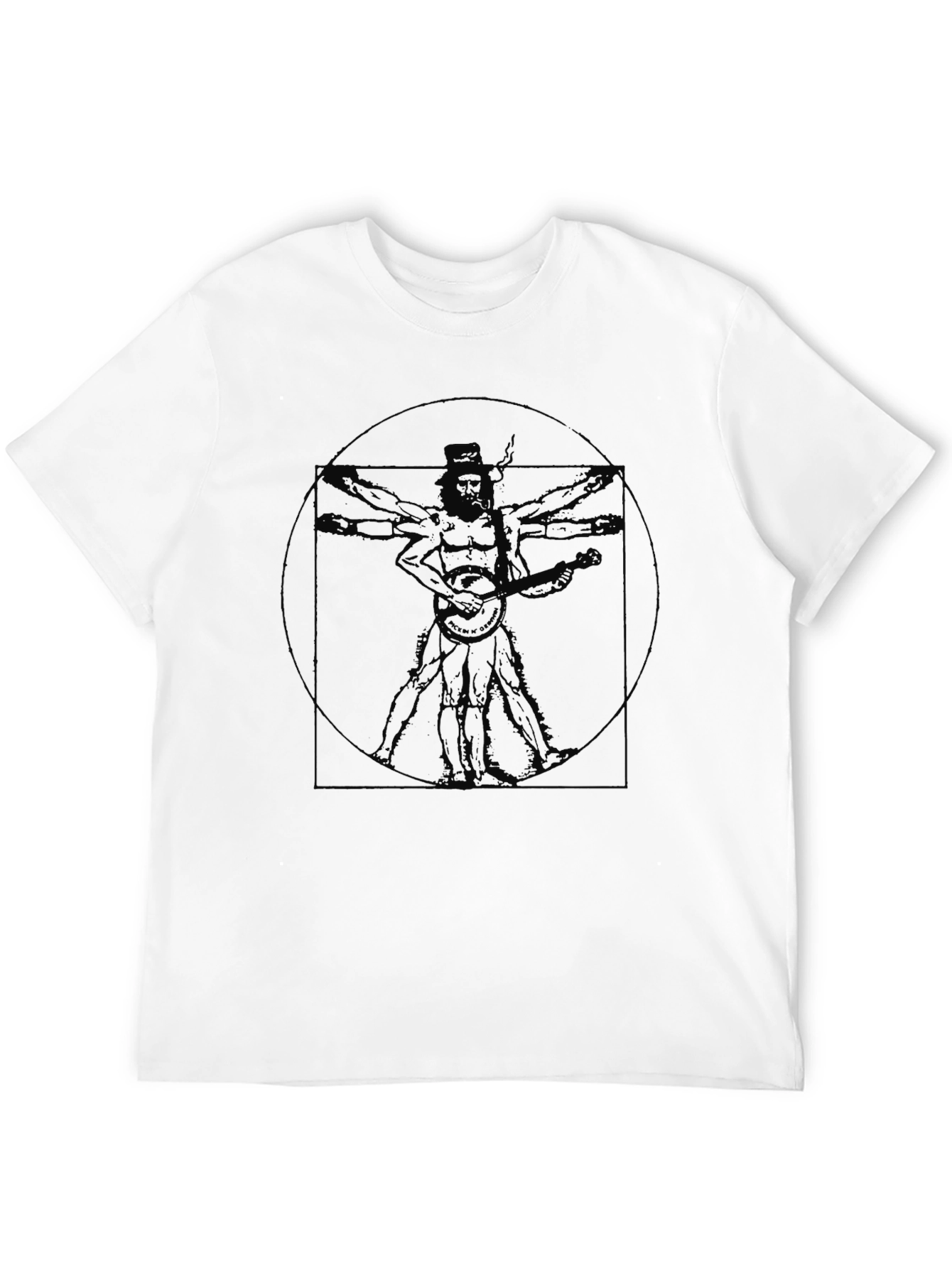 Vitruvian Musician Black T-Shirt