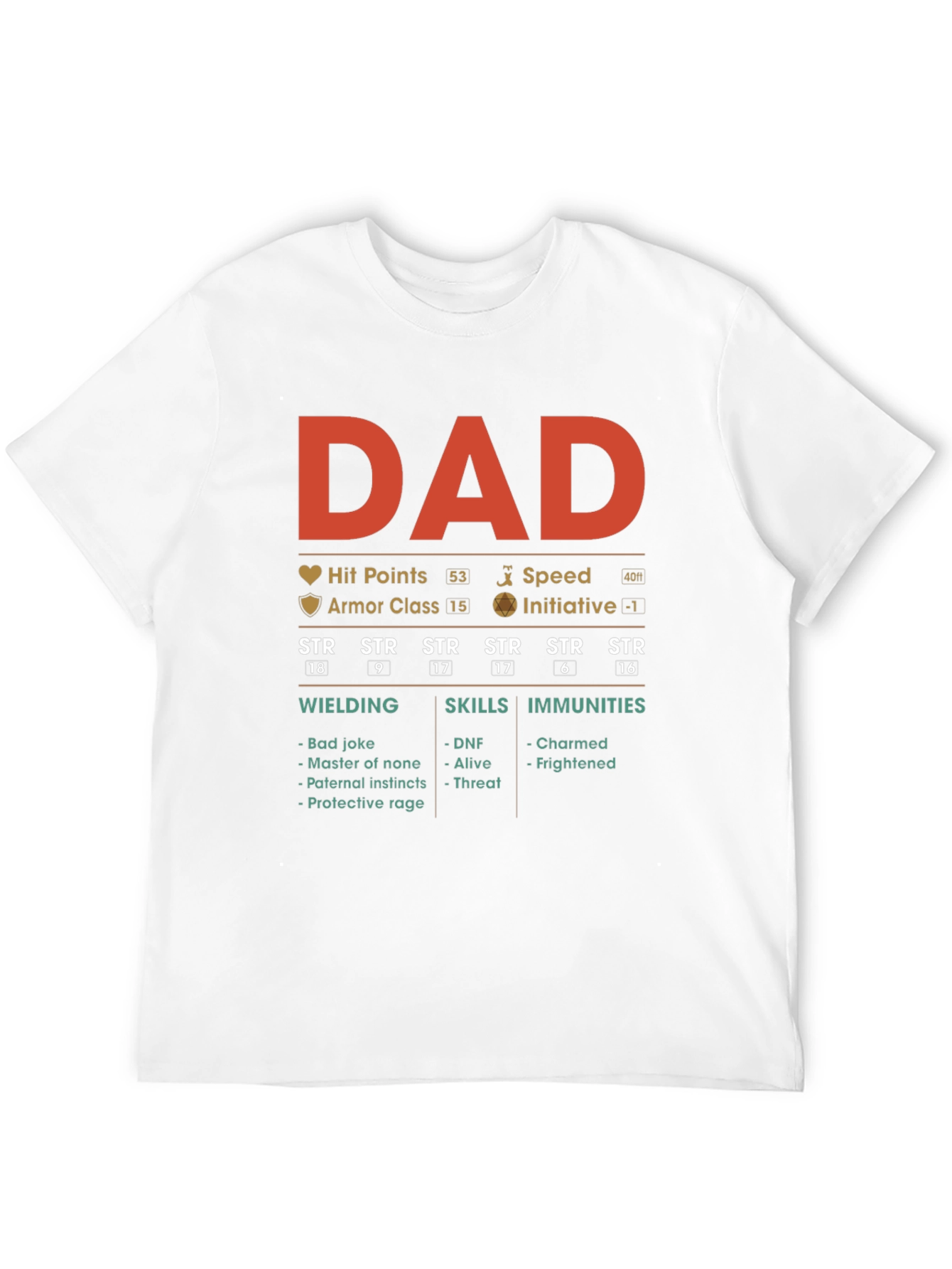 DAD RPG Stats T-Shirt