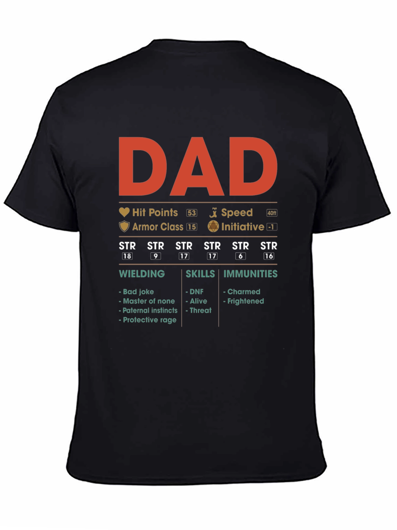 DAD RPG Stats T-Shirt