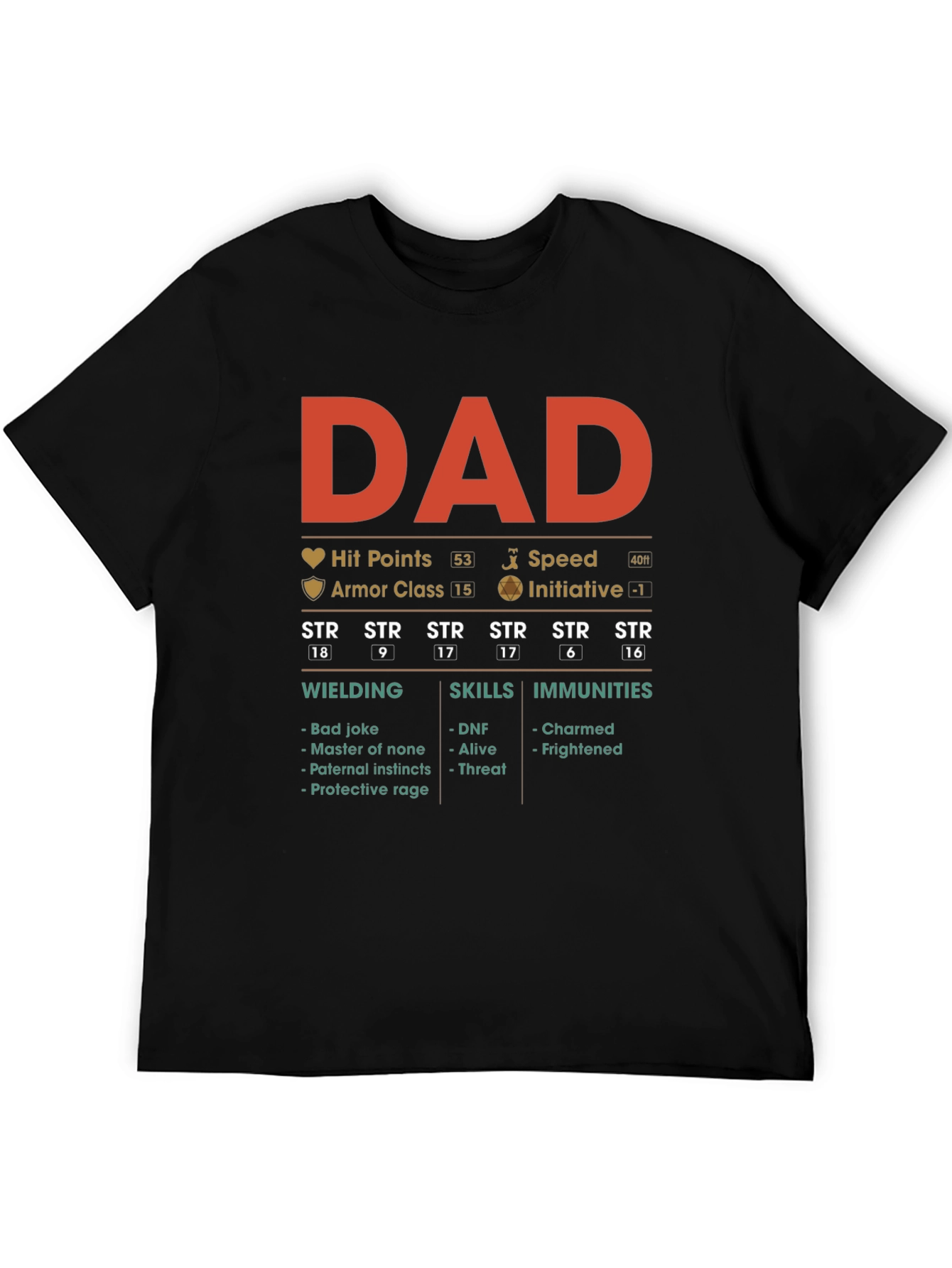 DAD RPG Stats T-Shirt