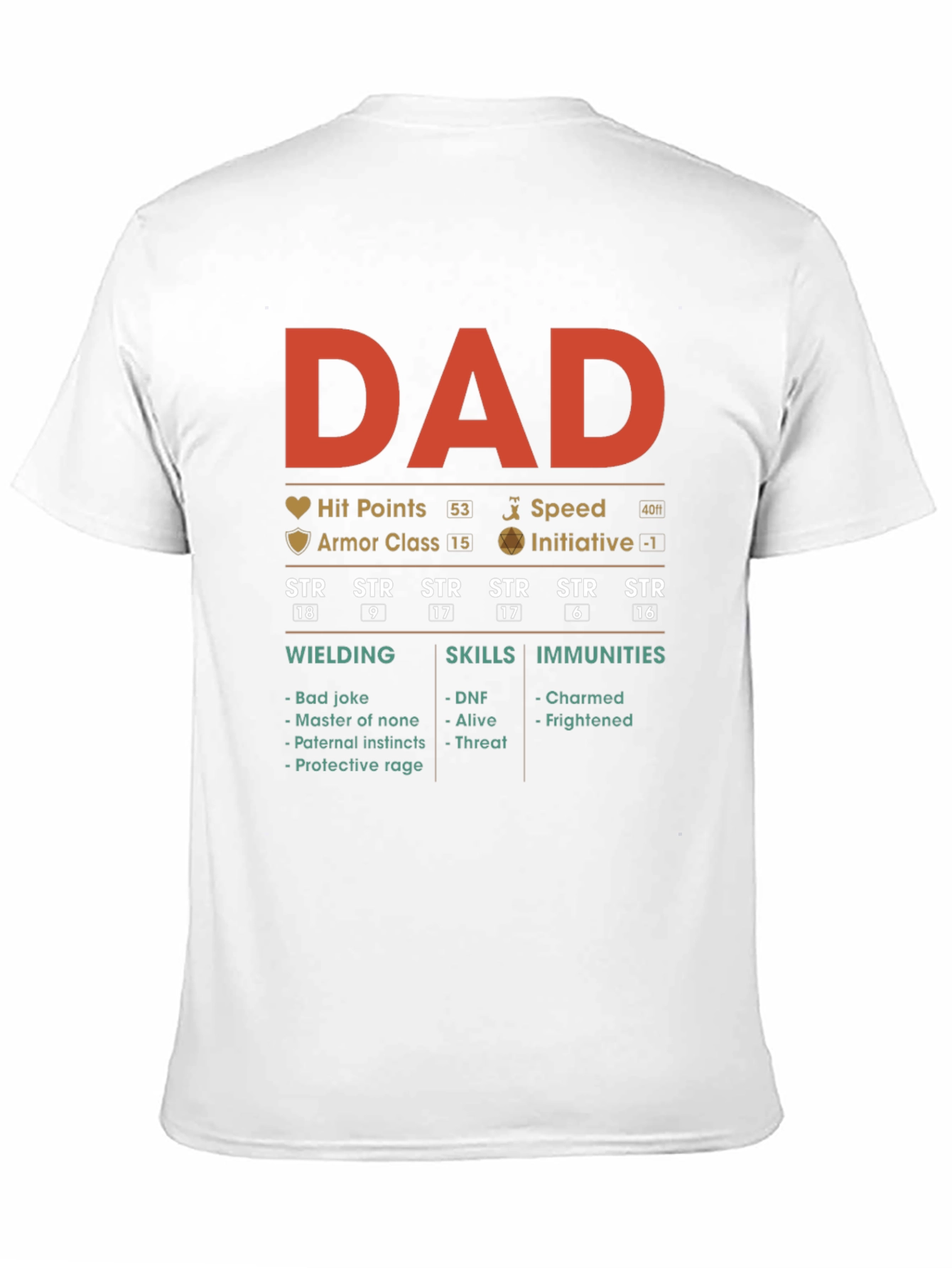 DAD RPG Stats T-Shirt