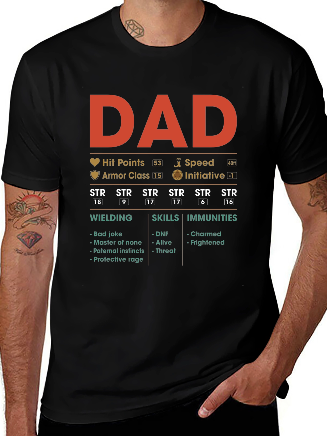 DAD RPG Stats T-Shirt