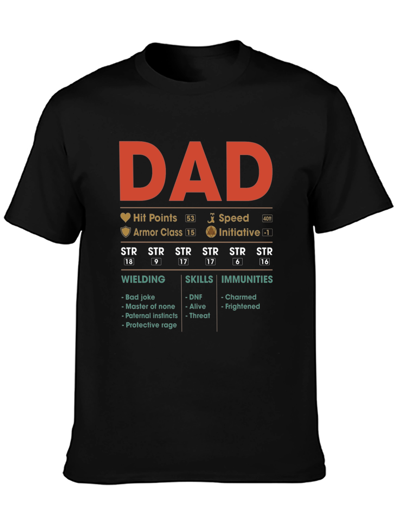 DAD RPG Stats T-Shirt