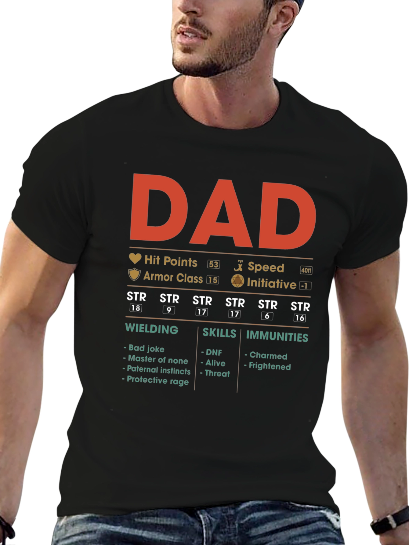 DAD RPG Stats T-Shirt
