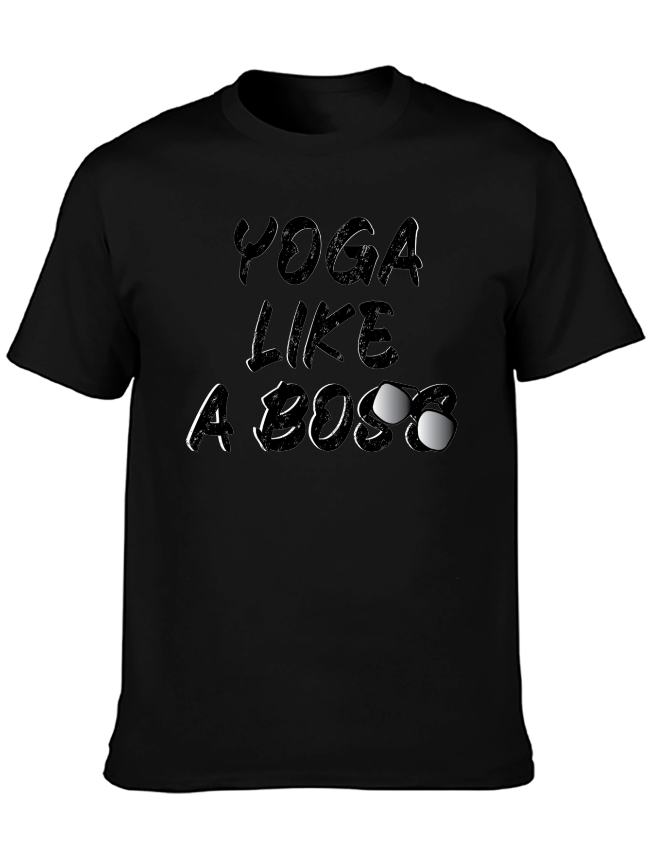 Yoga Like a Boss Graphic Tee - Black