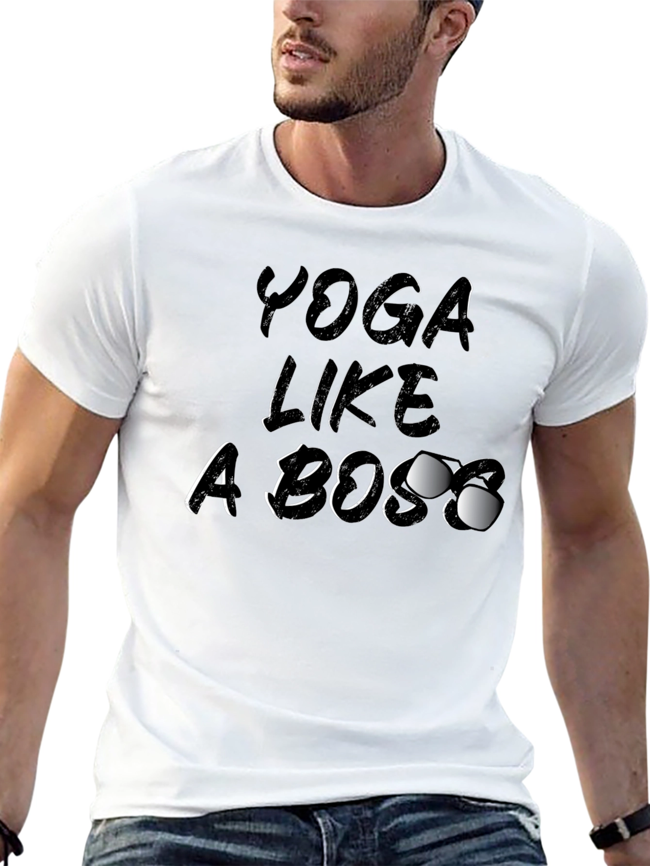 Yoga Like a Boss Graphic Tee - Black