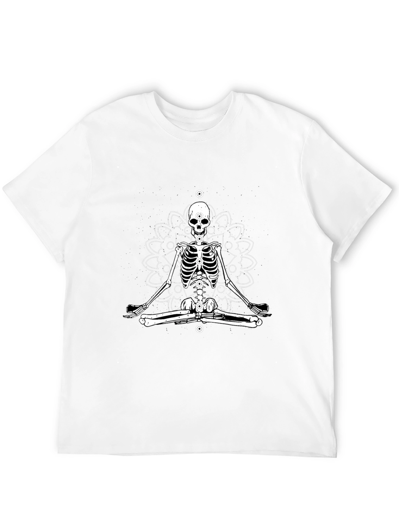 Meditating Skeleton T-Shirt - Yoga Death Tee