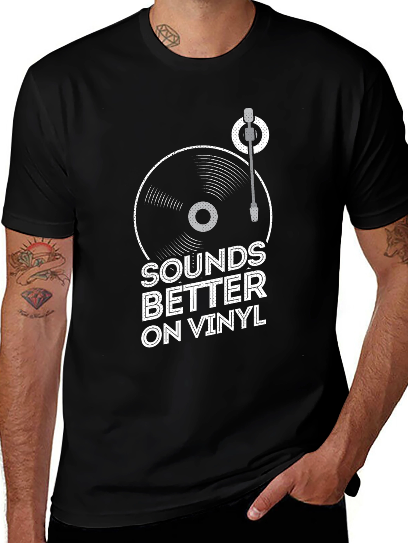 Sounds Better on Vinyl Black T-Shirt