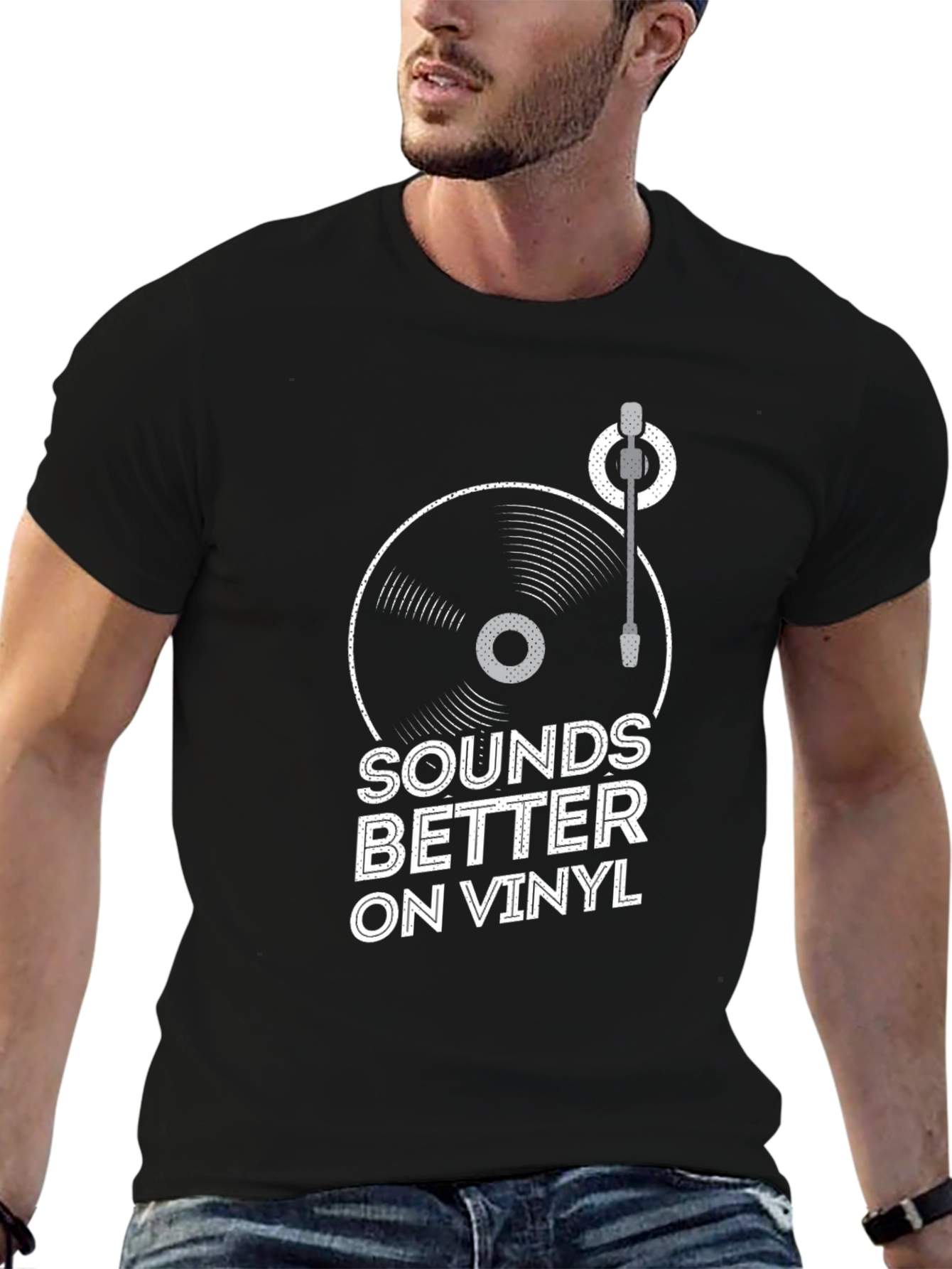 Sounds Better on Vinyl Black T-Shirt