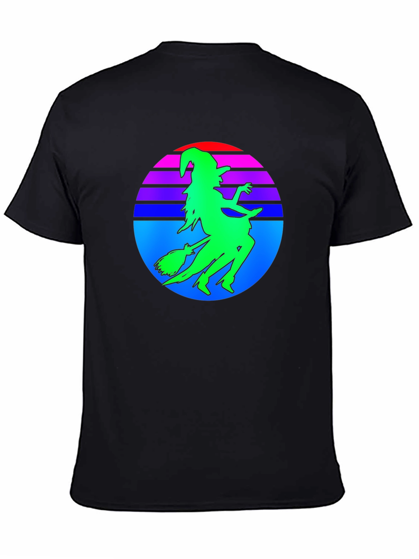 Retro Witch Silhouette T-Shirt - Halloween Style
