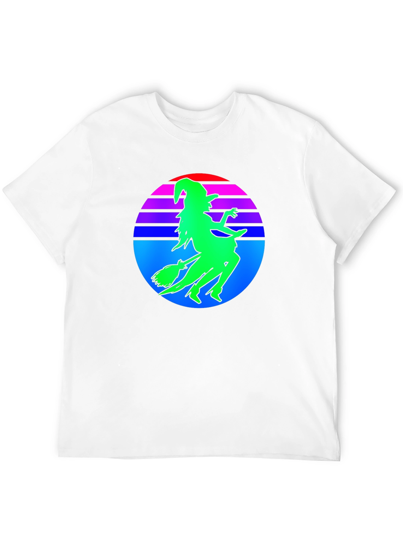 Retro Witch Silhouette T-Shirt - Halloween Style