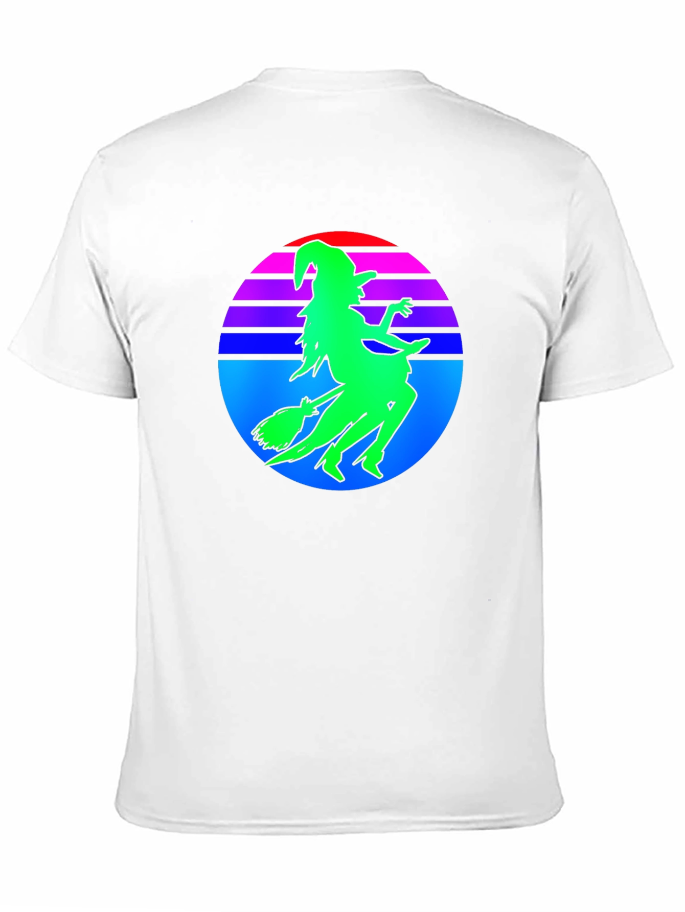 Retro Witch Silhouette T-Shirt - Halloween Style