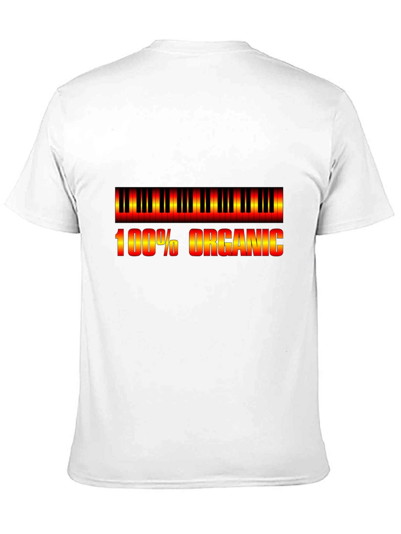 Organic Cotton T-Shirt with Piano Graphic