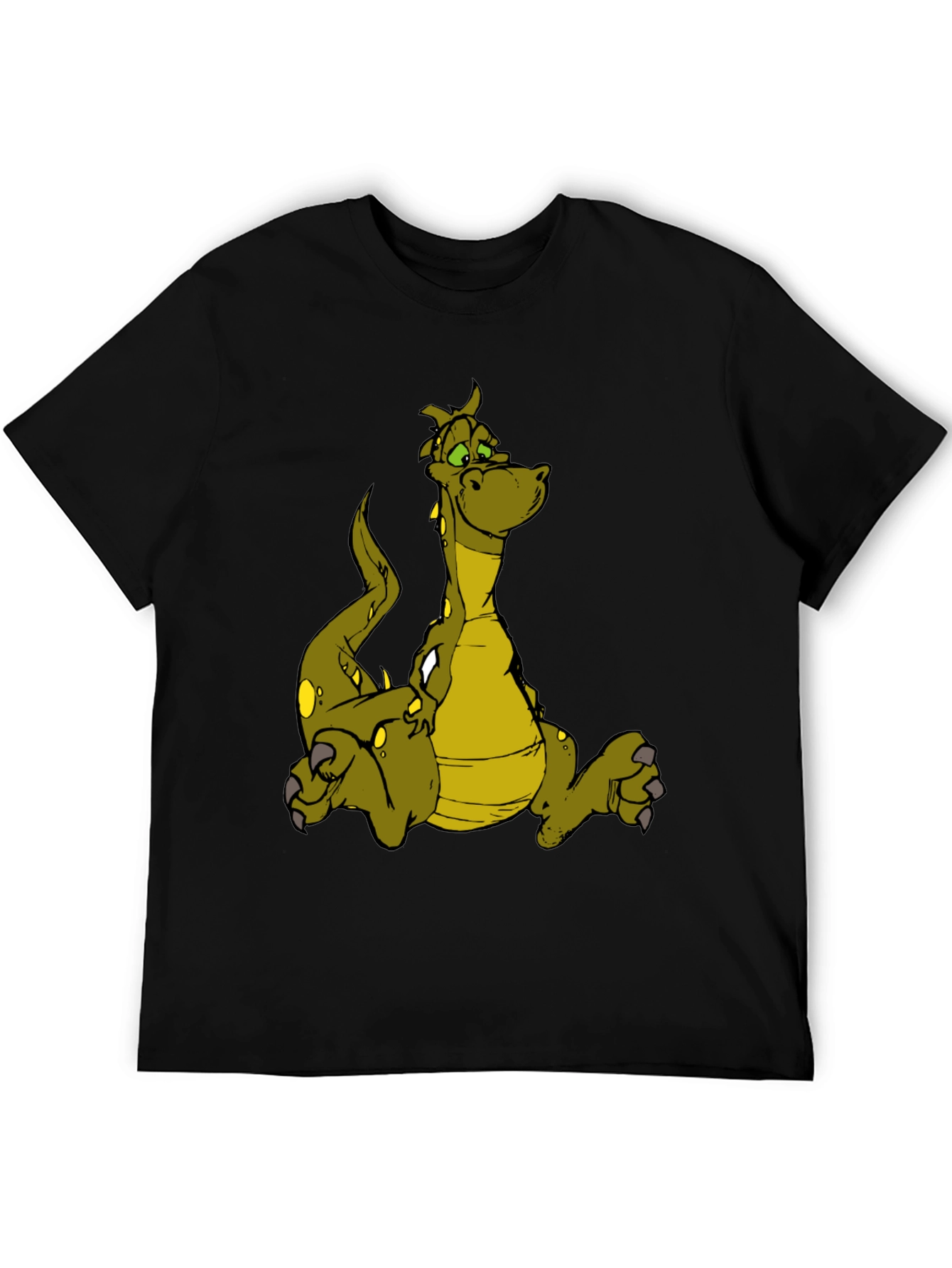 Dragon Graphic Tee - Black Cotton T-Shirt