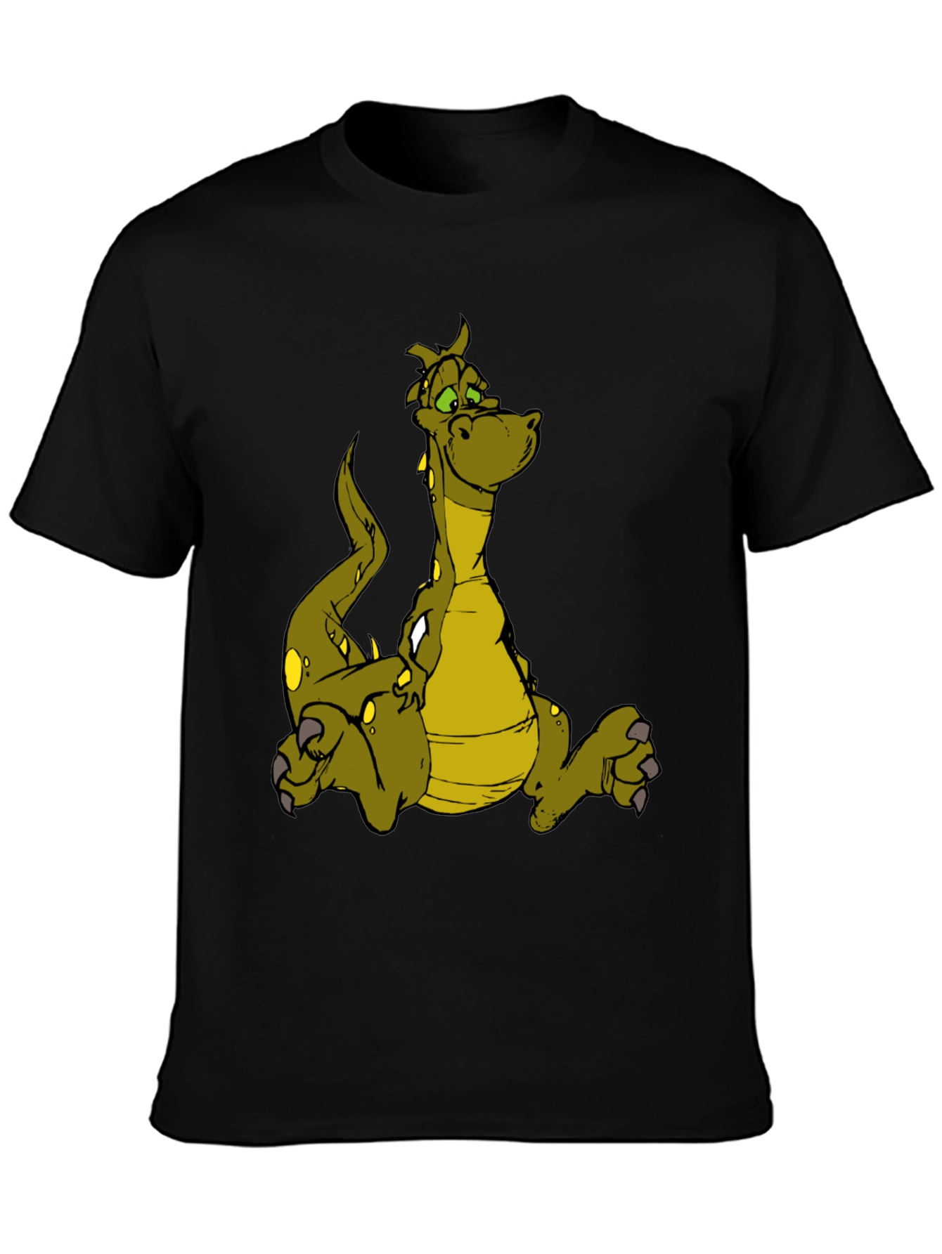 Dragon Graphic Tee - Black Cotton T-Shirt