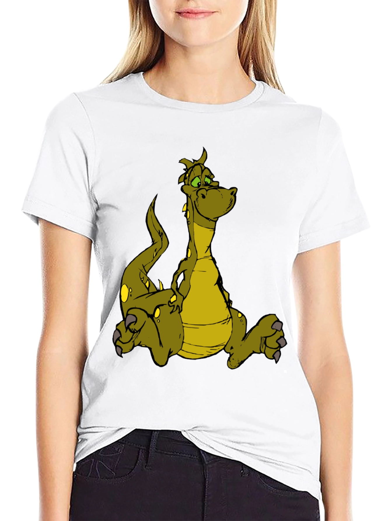 Dragon Graphic Tee - Black Cotton T-Shirt