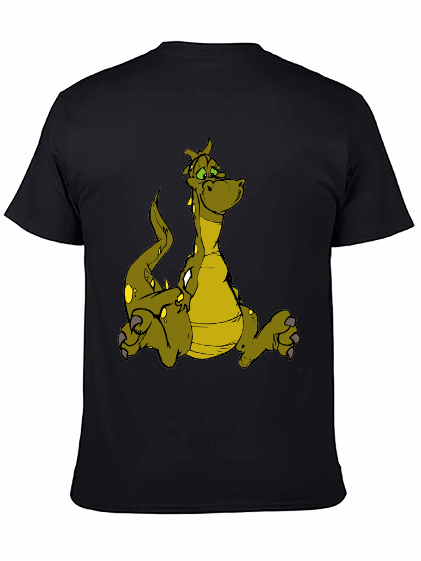 Dragon Graphic Tee - Black Cotton T-Shirt