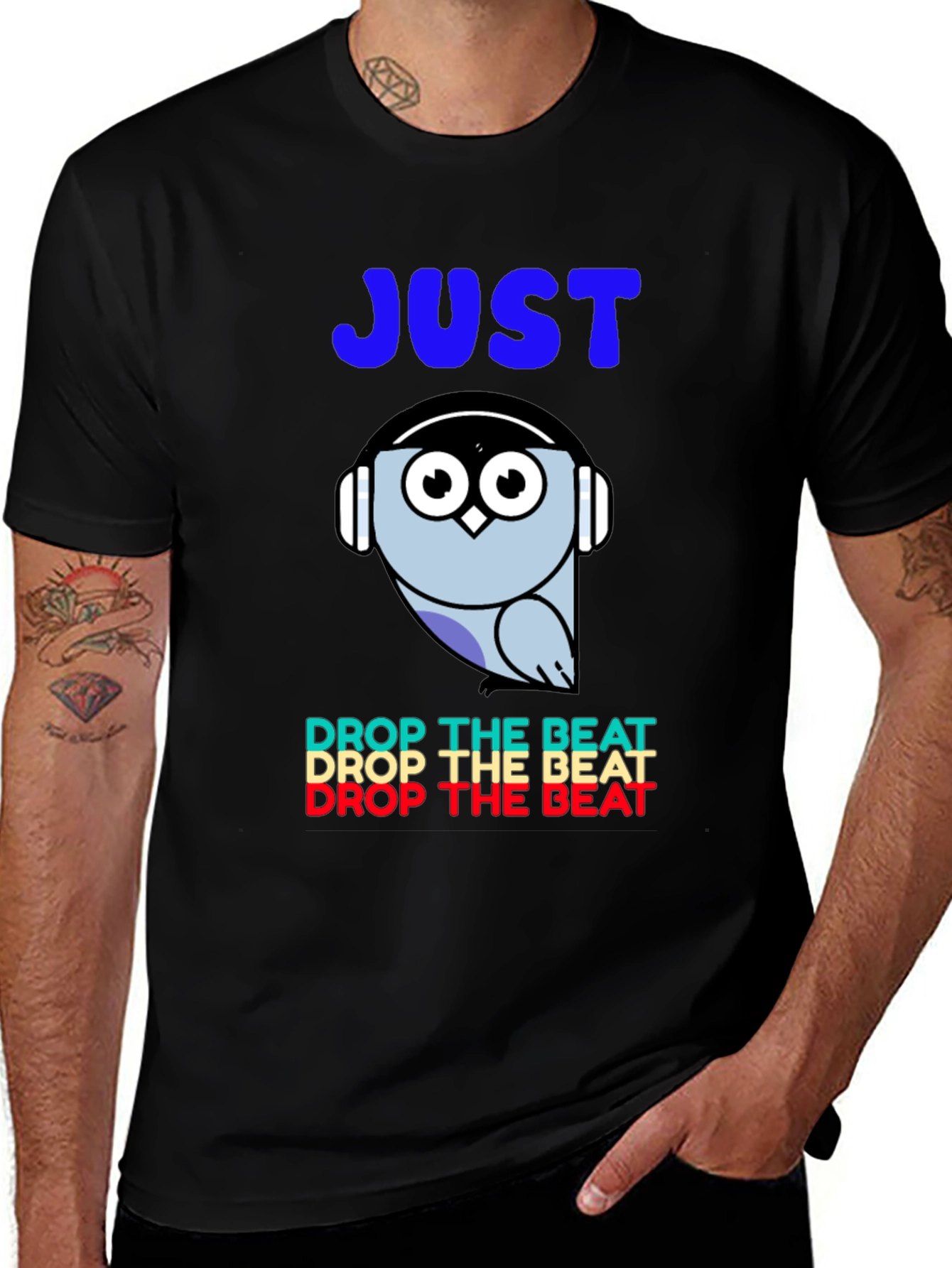 Just Drop the Beat Owl Graphic Tee