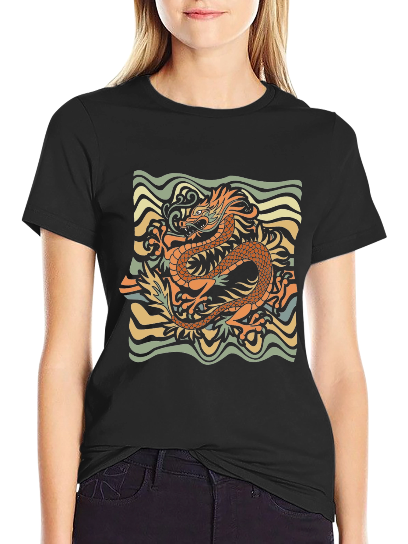 Dragon Graphic Tee - Retro Style