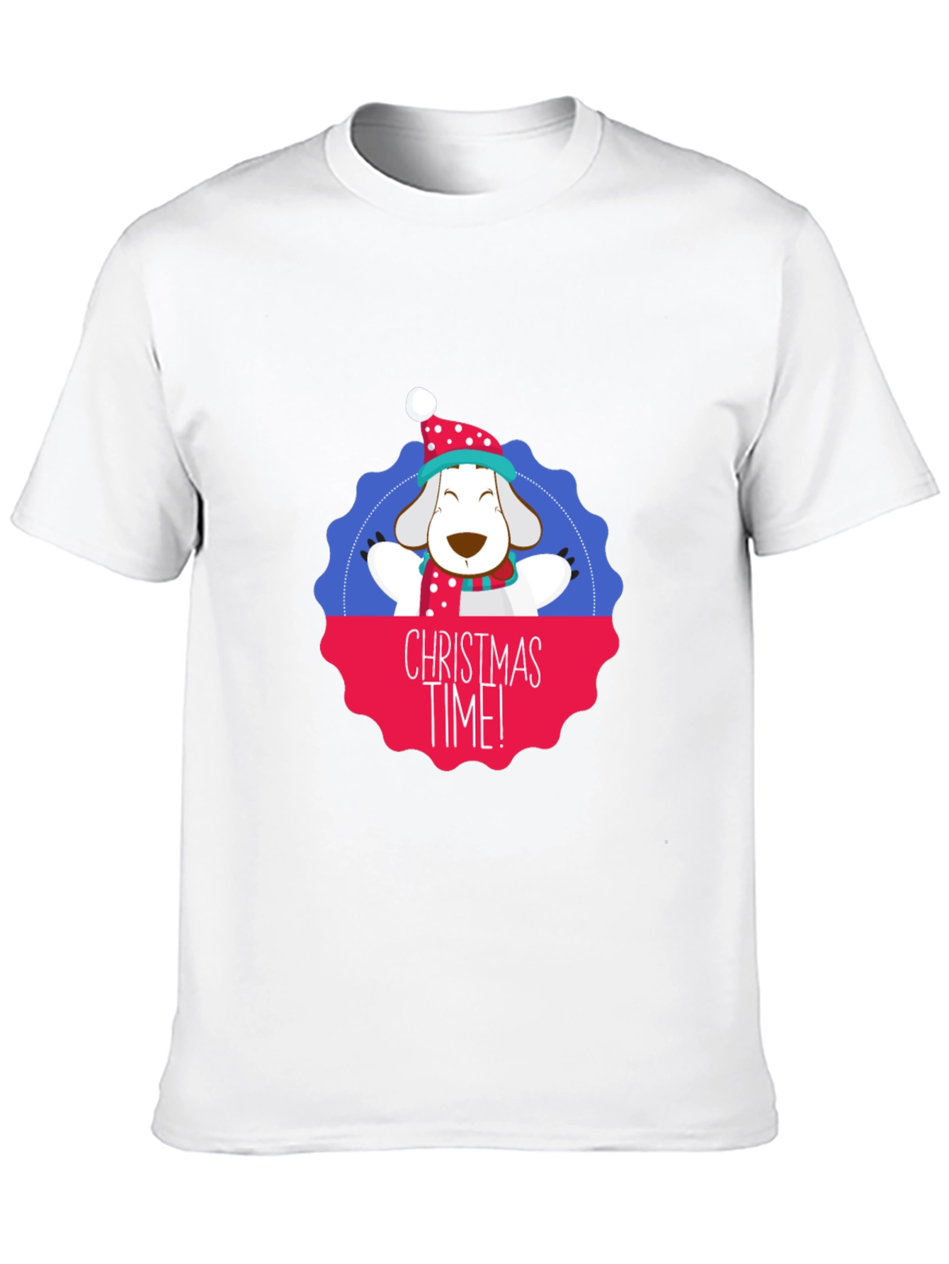 Christmas Time Dog Graphic T-Shirt
