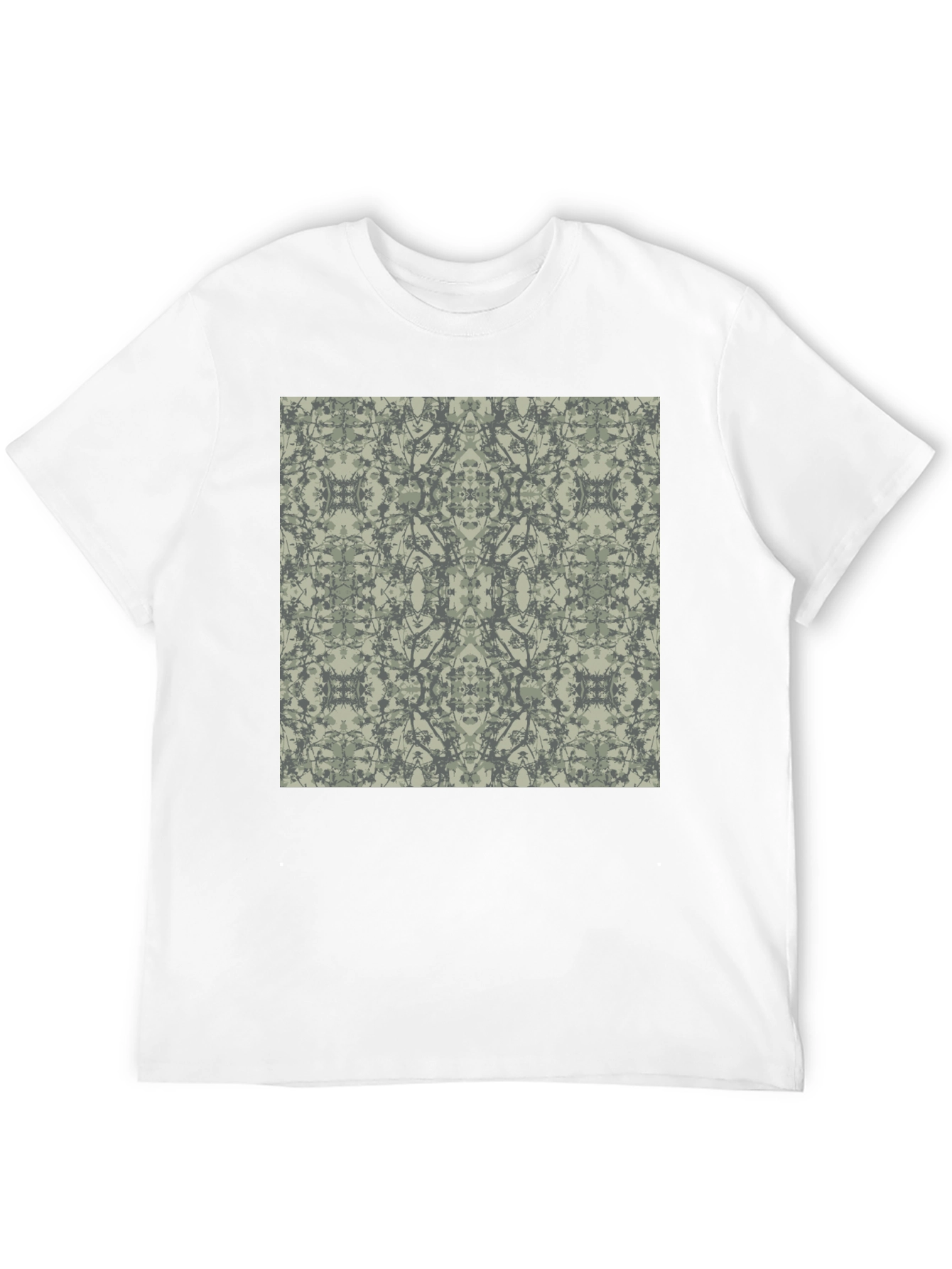 Modern Pattern T-Shirt - Black Crew Neck Tee