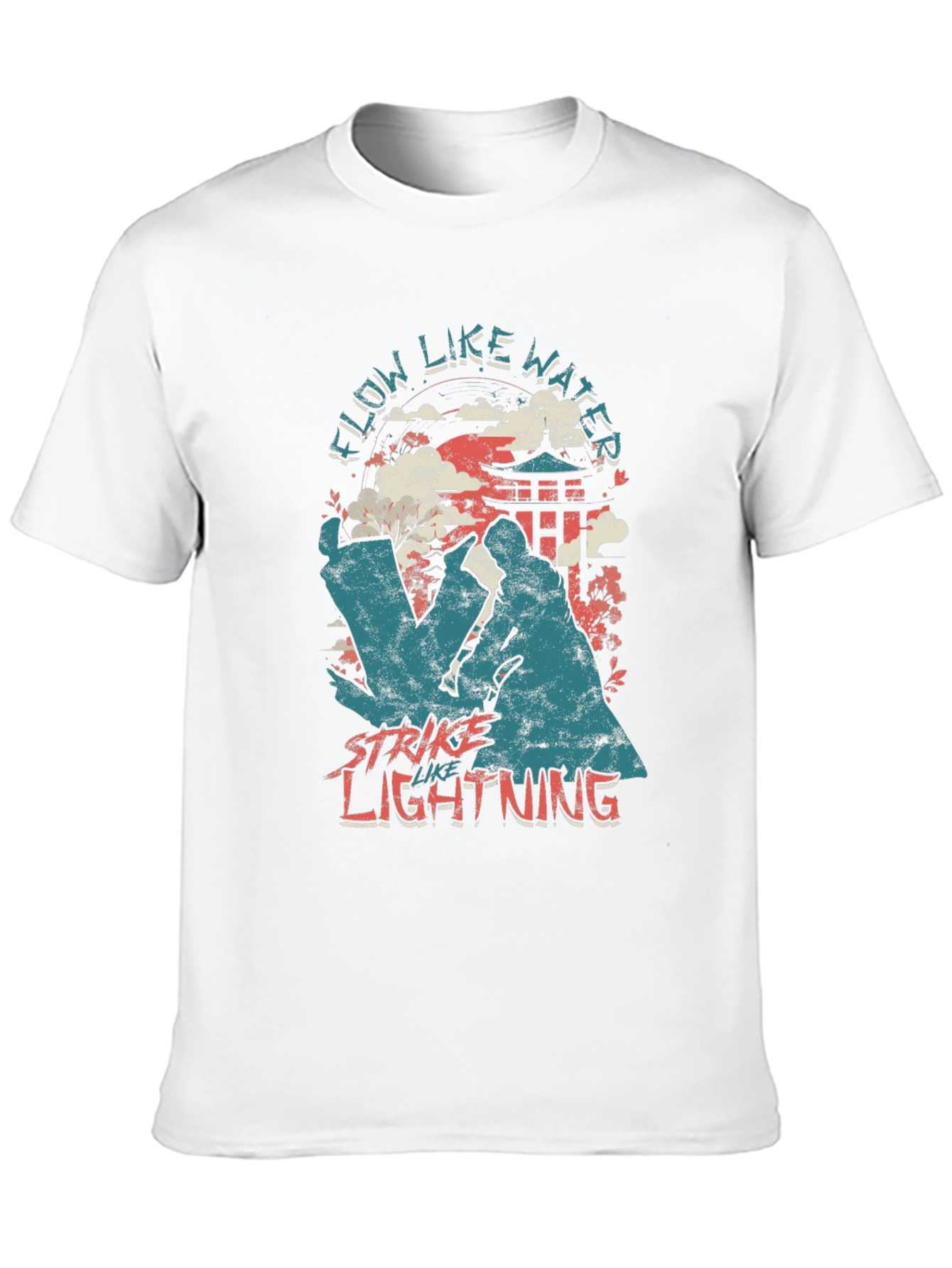 Flow Like Water Strike Like Lightning Black T-Shirt