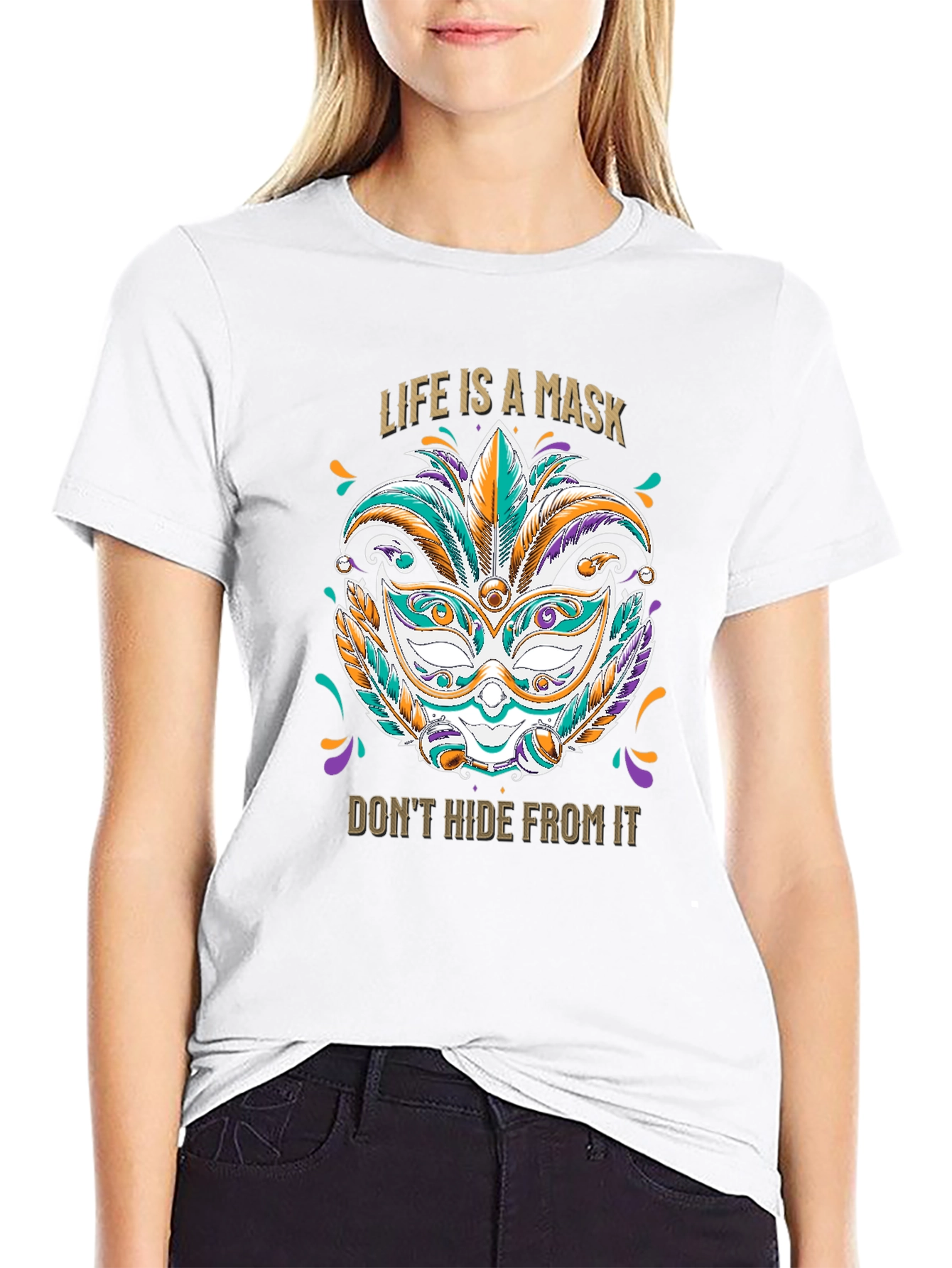 Life Is A Mask Graphic T-Shirt
