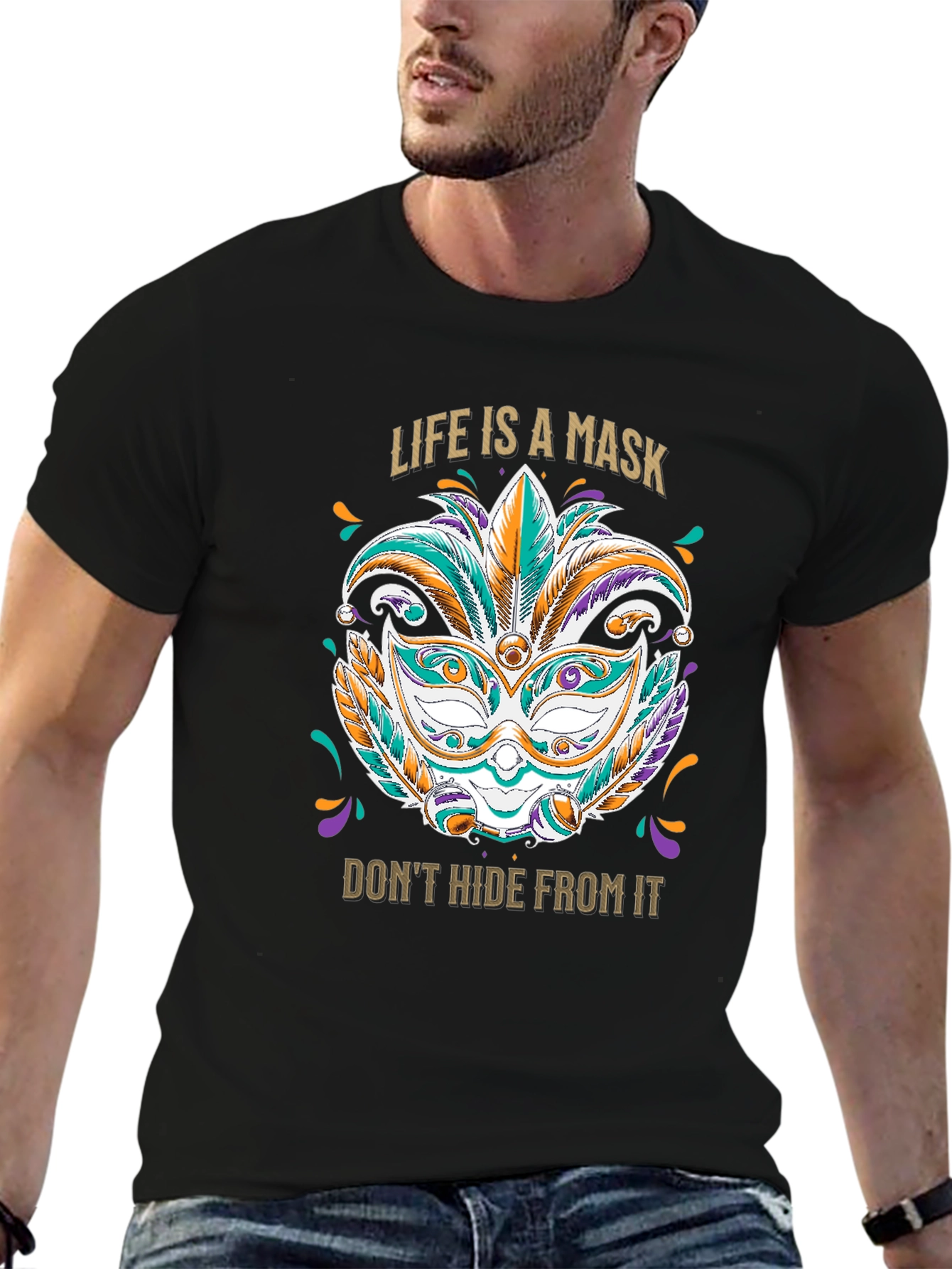 Life Is A Mask Graphic T-Shirt