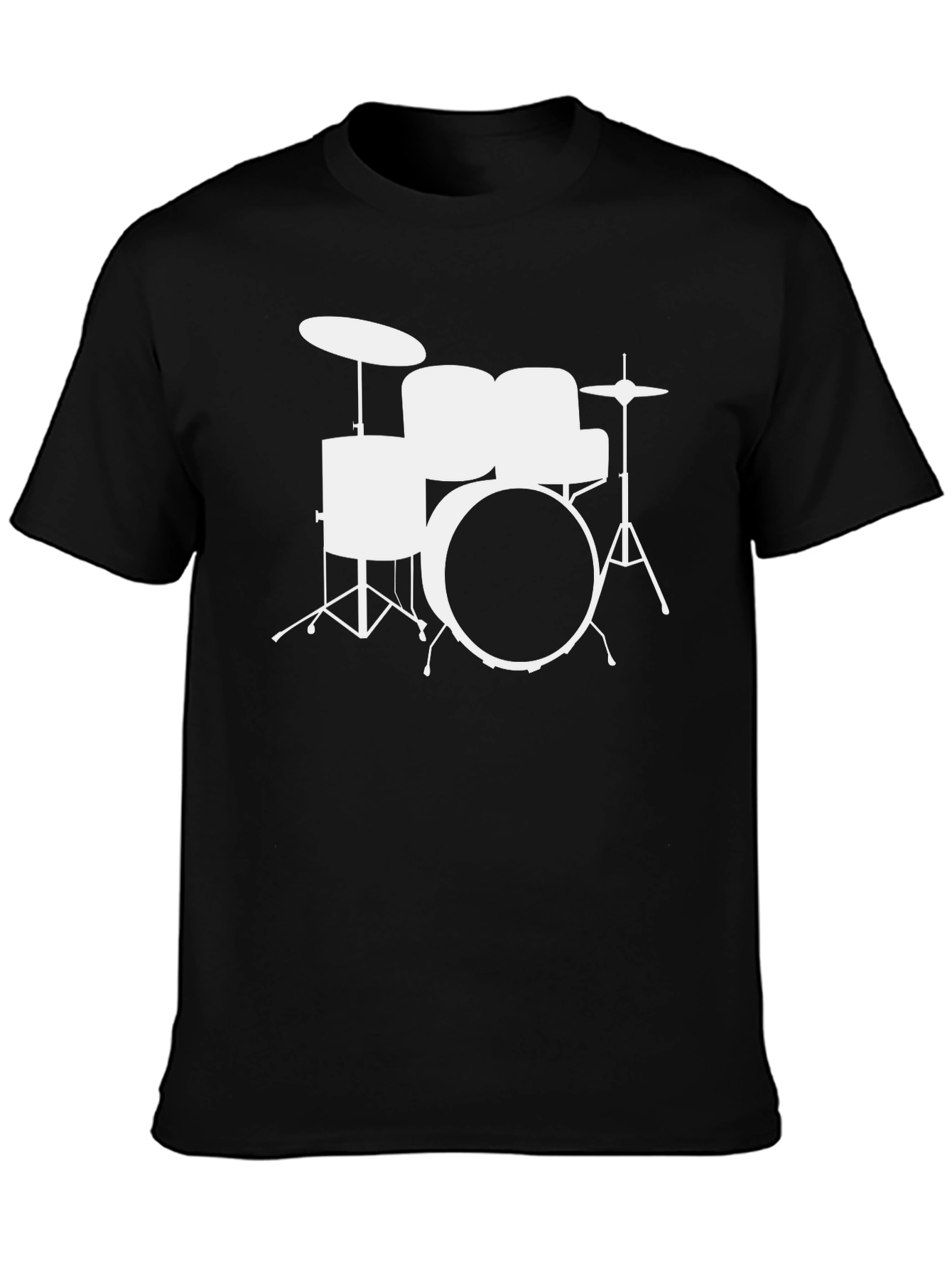 Drum Set Graphic Black T-Shirt