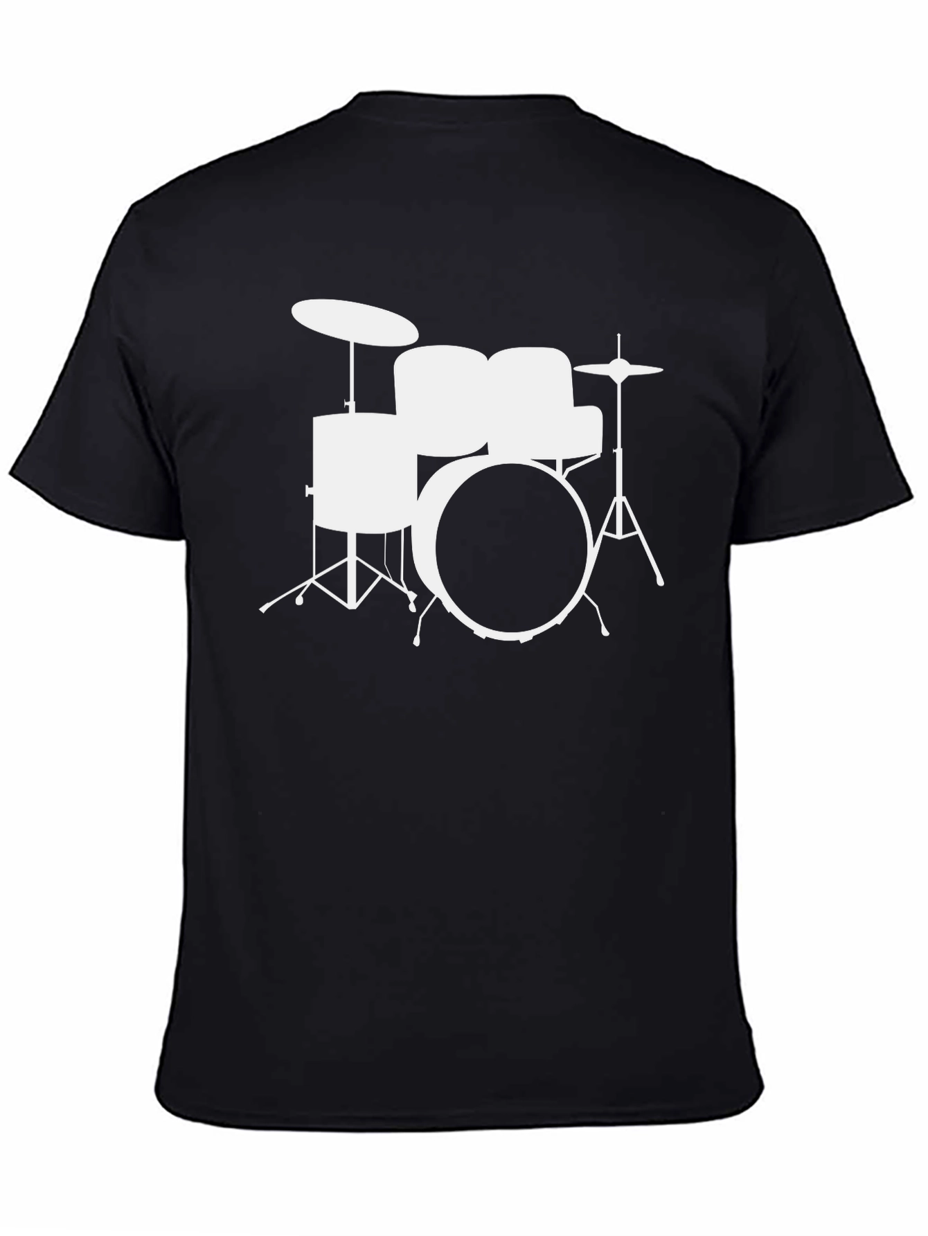 Drum Set Graphic Black T-Shirt