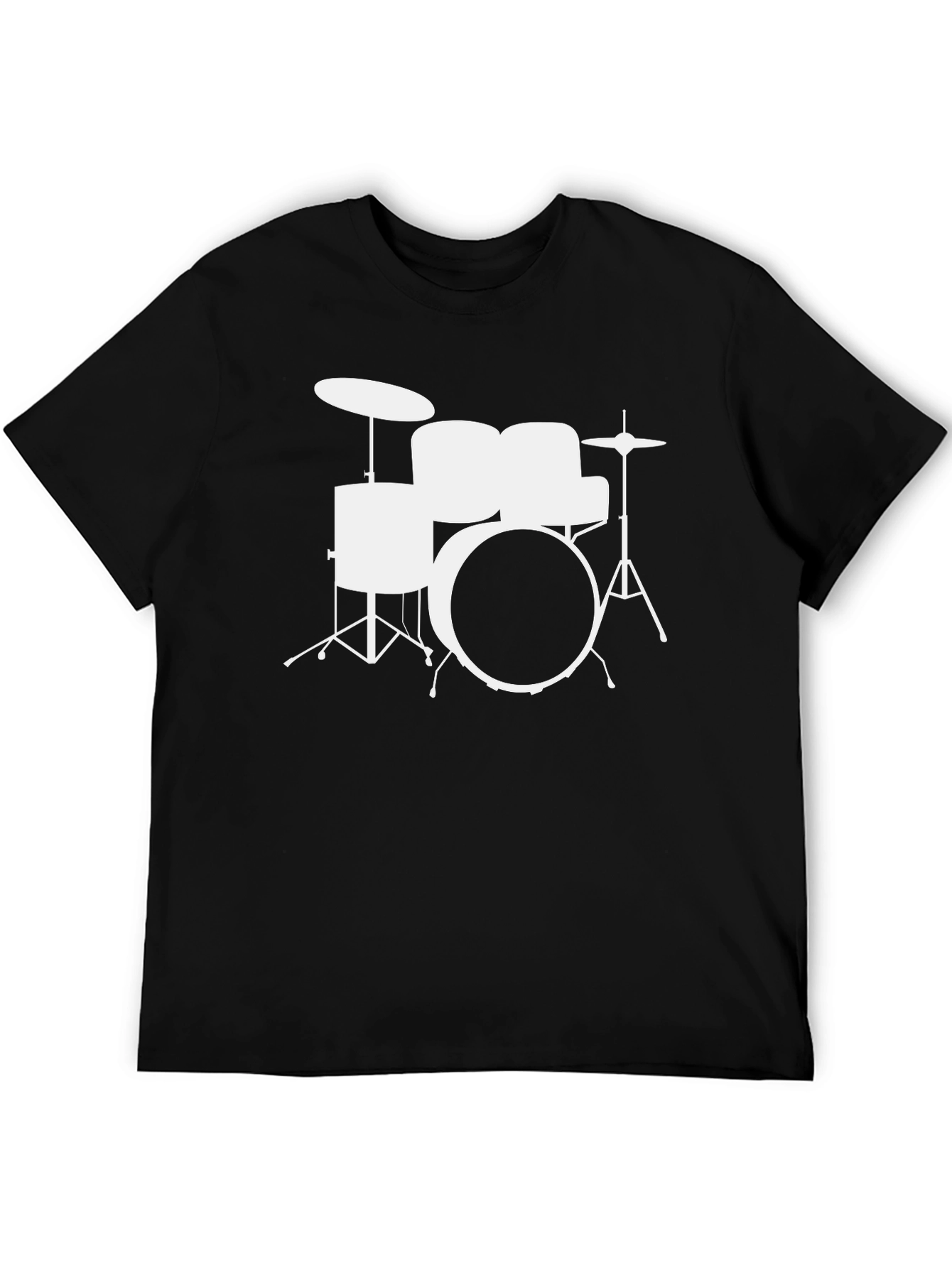 Drum Set Graphic Black T-Shirt
