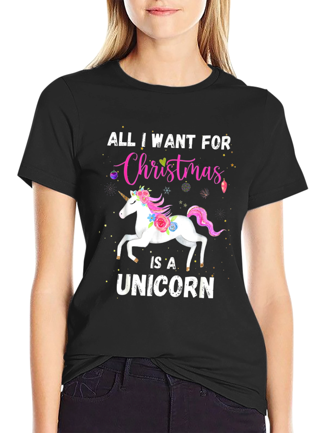 Unicorn Christmas T-Shirt - Holiday Gift