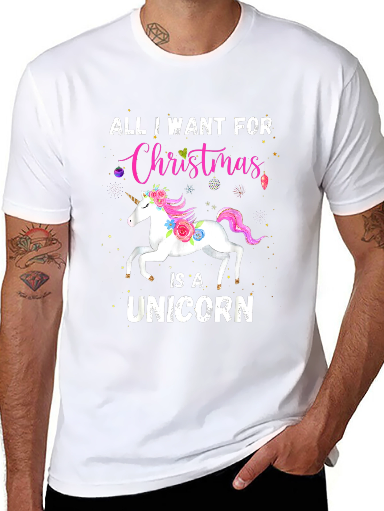Unicorn Christmas T-Shirt - Holiday Gift