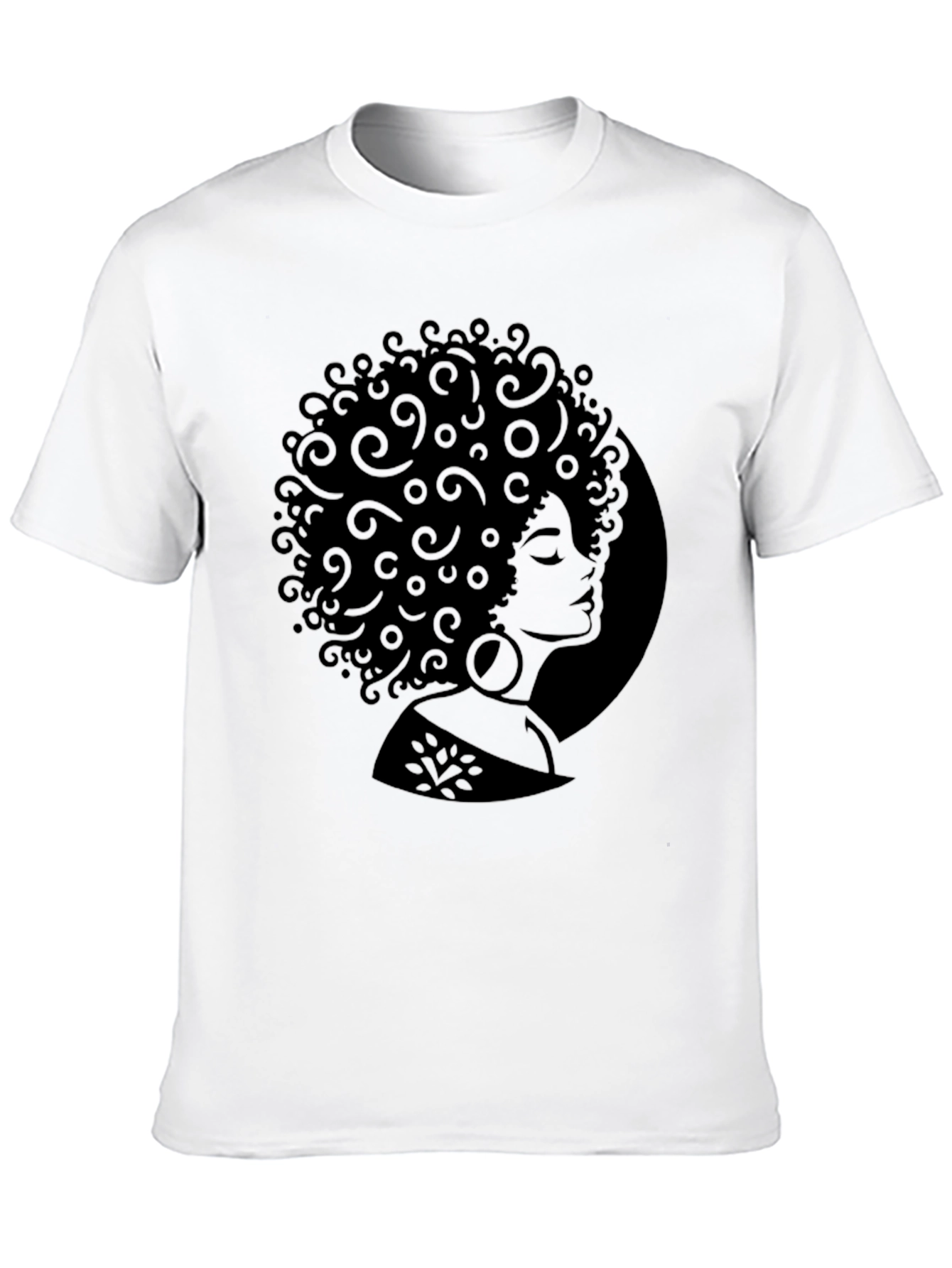 Black Afro Woman Silhouette T-Shirt