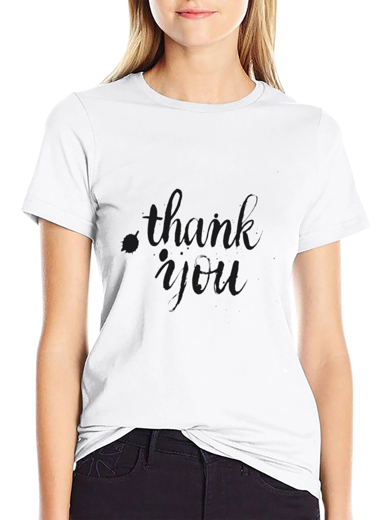 Black Thank You Graphic Tee