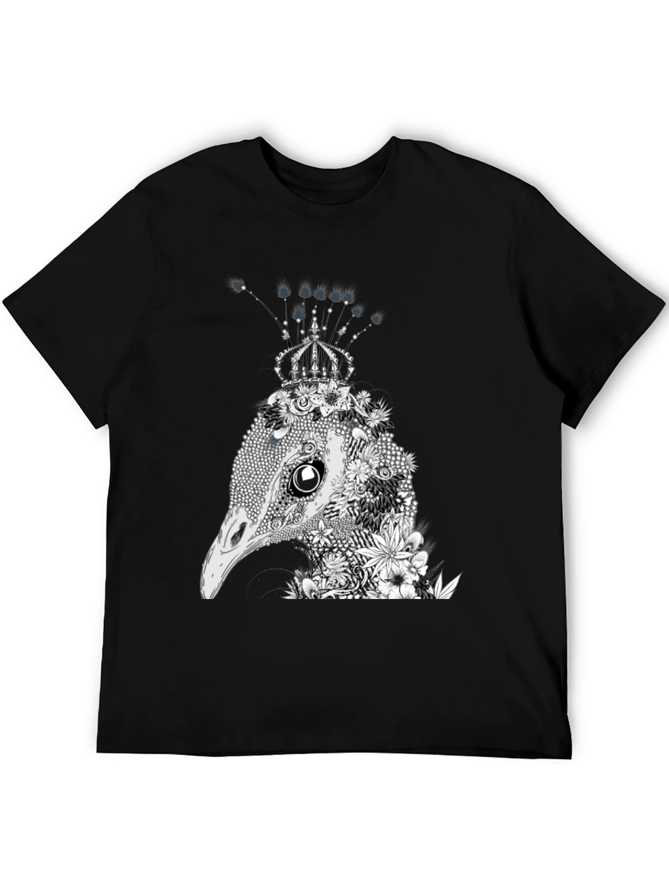 Floral Ostrich Crown Graphic Tee
