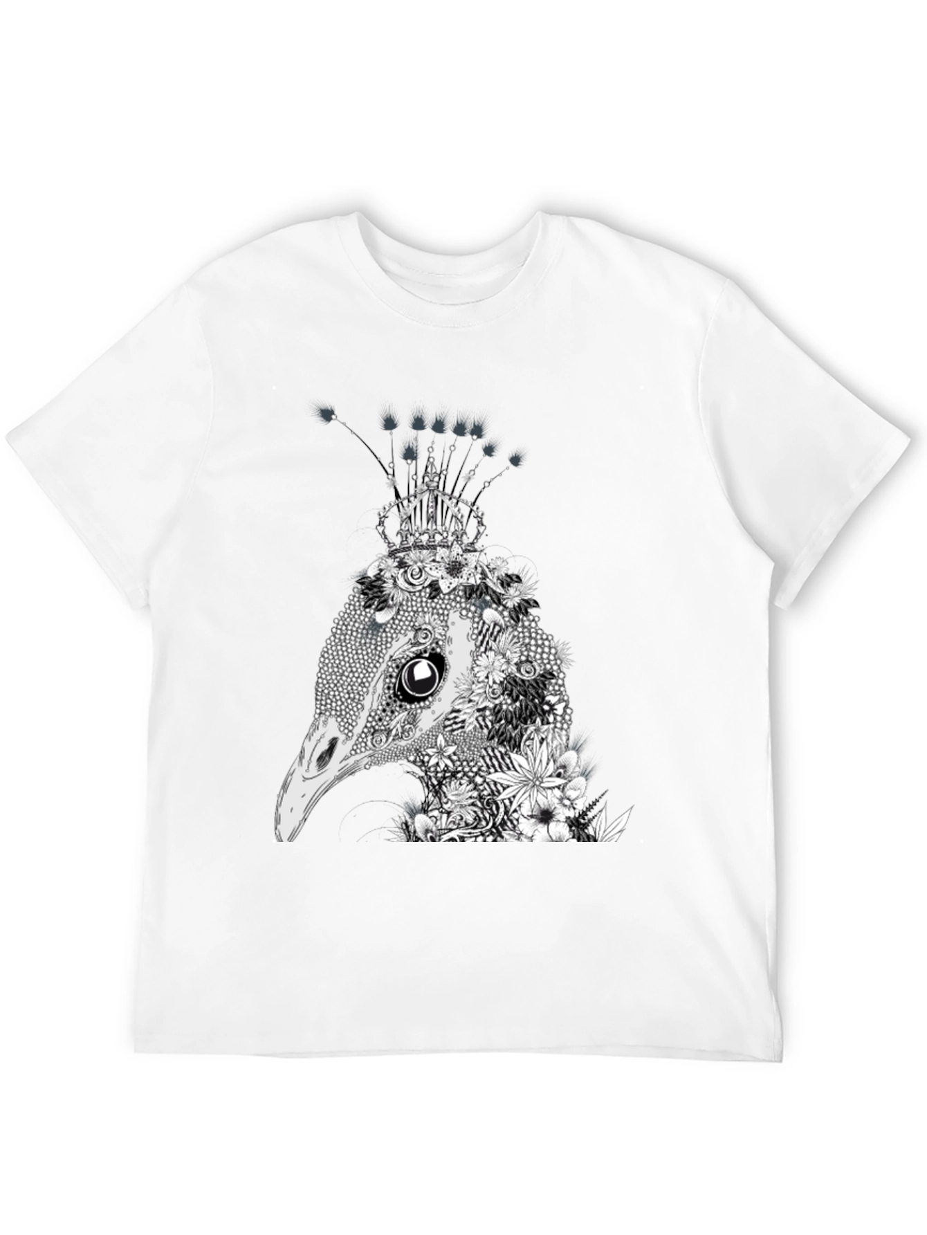 Floral Ostrich Crown Graphic Tee