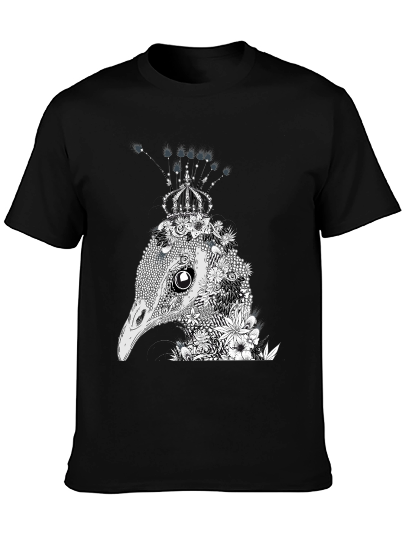 Floral Ostrich Crown Graphic Tee