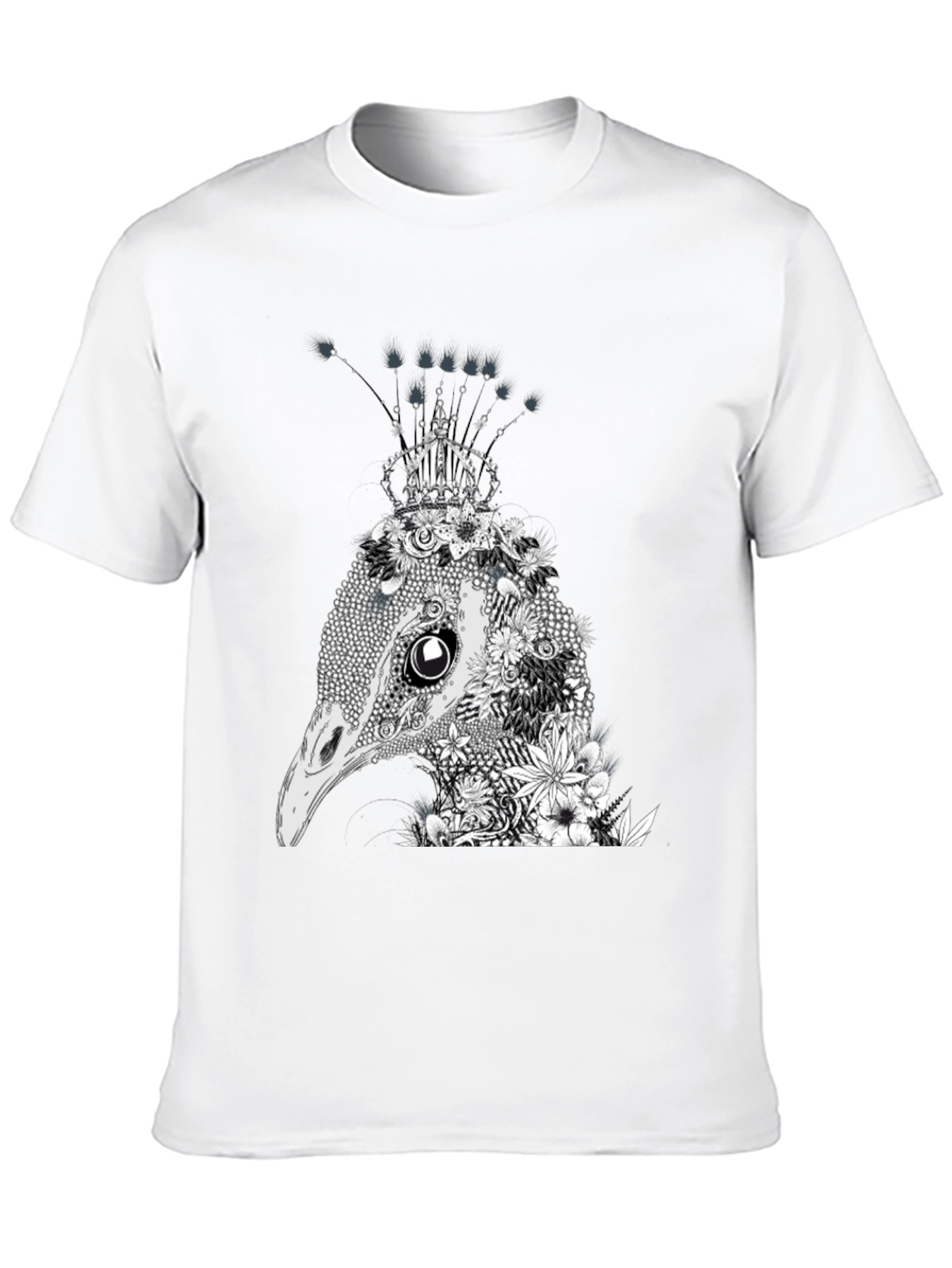 Floral Ostrich Crown Graphic Tee