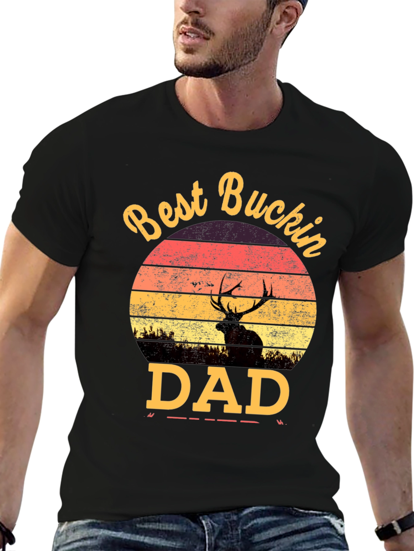 Best Buckin Dad T-Shirt - Hunting Fathers Day Gift