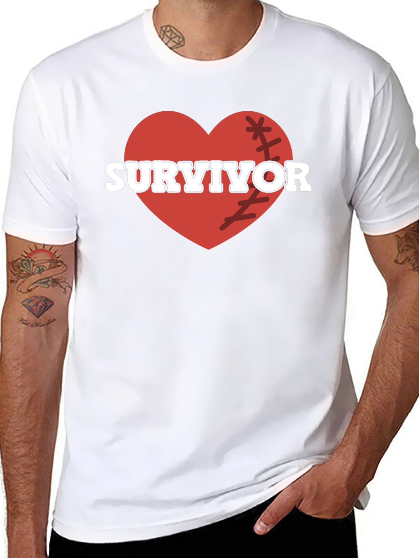 Survivor Heart Graphic Tee