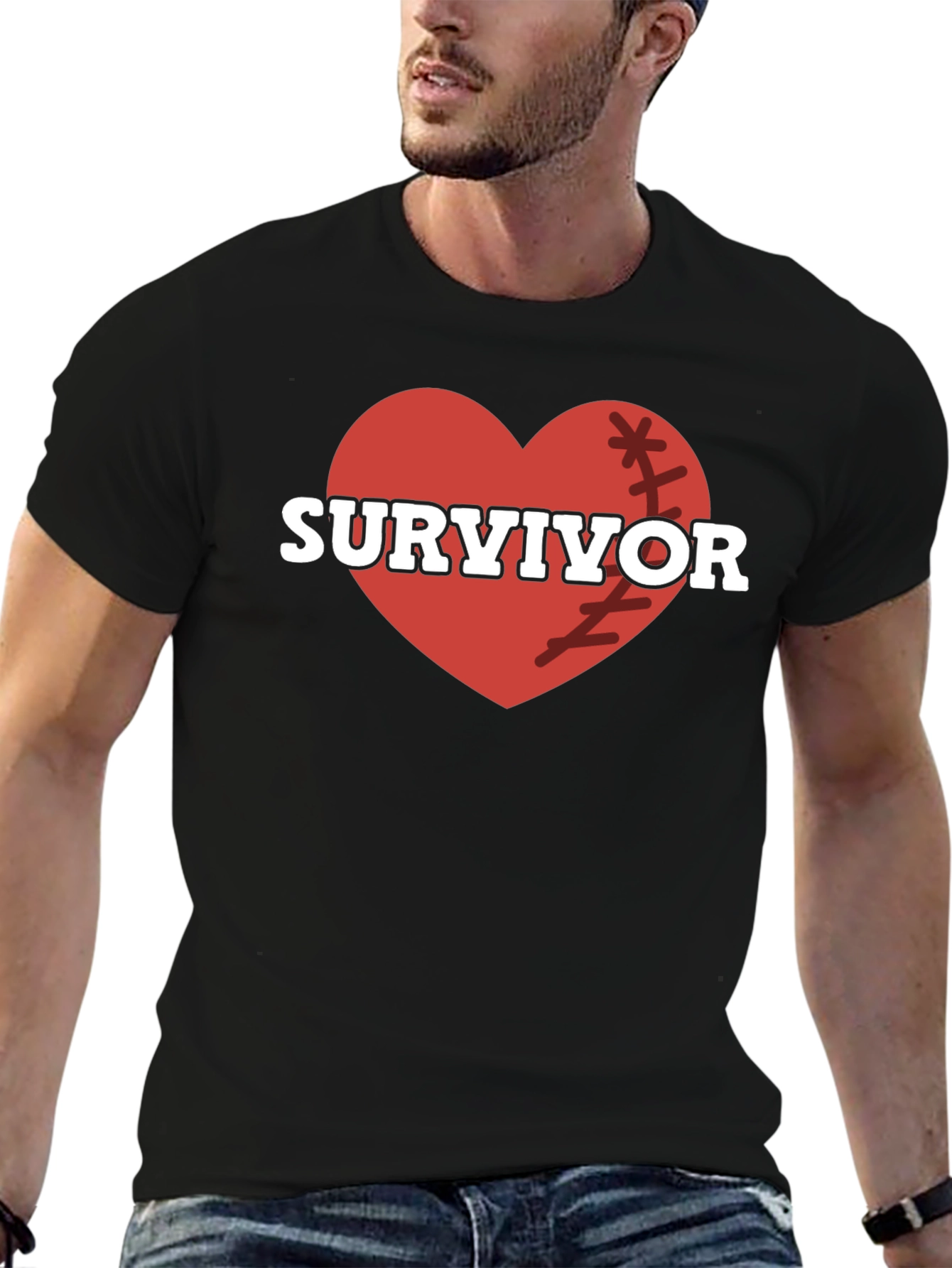 Survivor Heart Graphic Tee