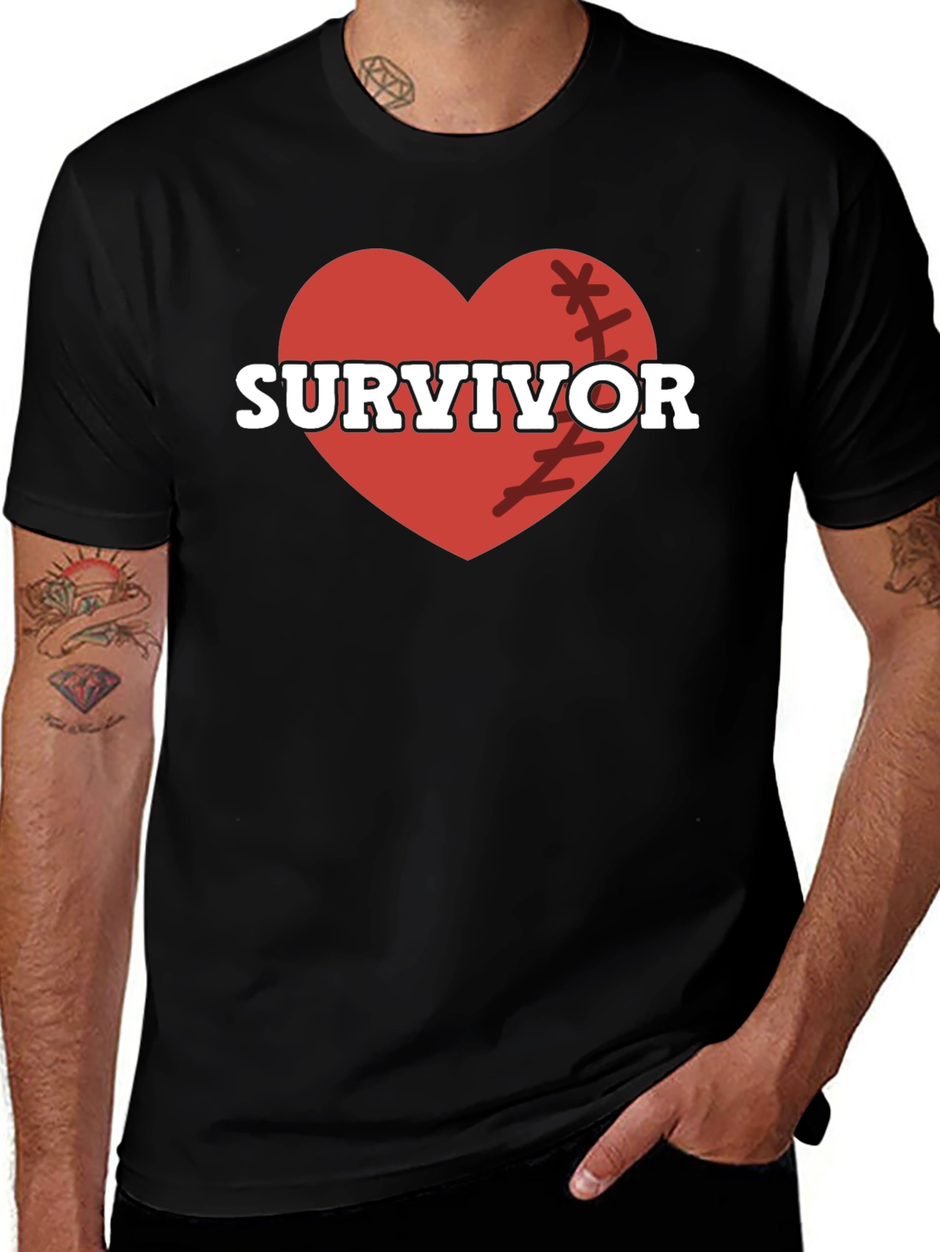 Survivor Heart Graphic Tee