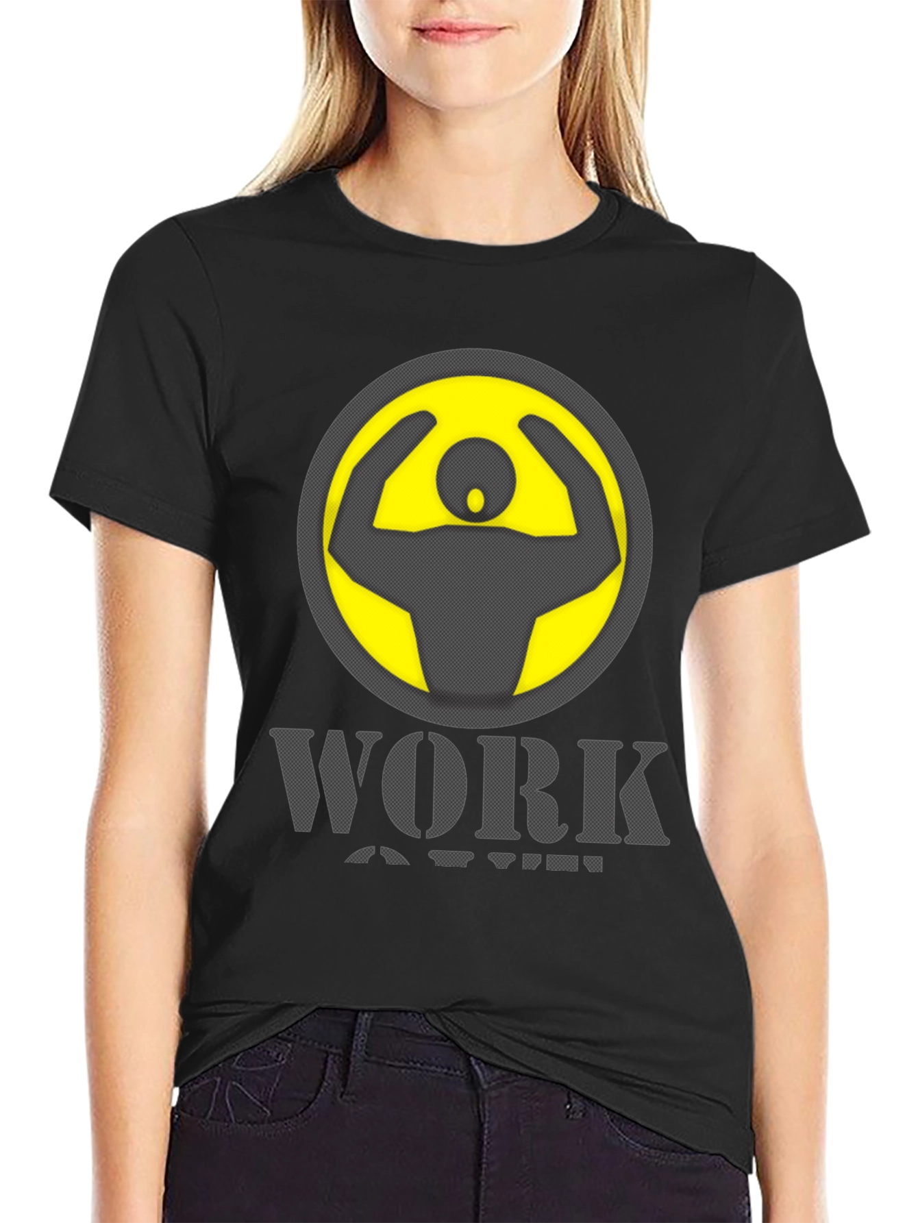 Work Out Graphic Print Crew Neck T-Shirt