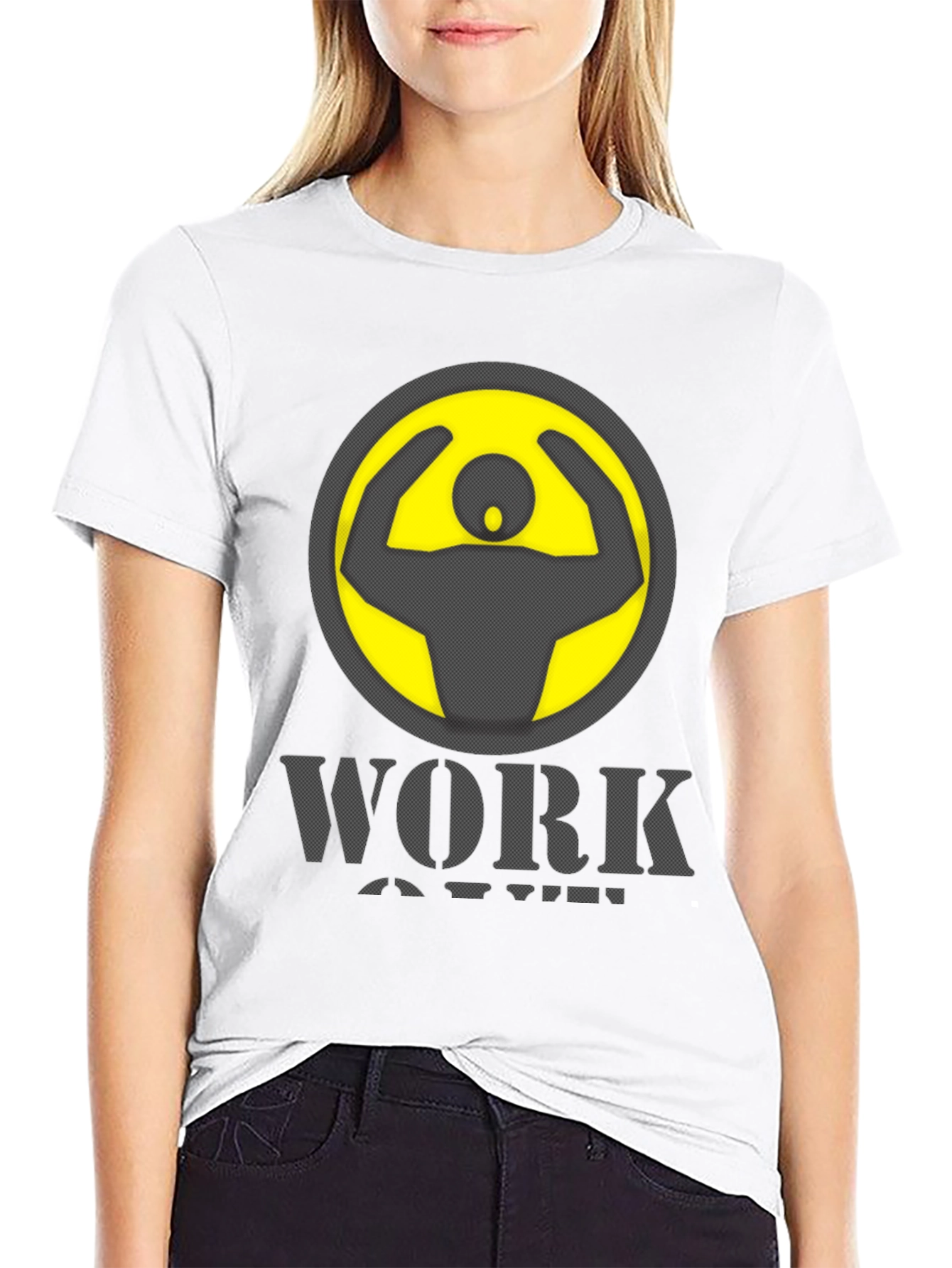 Work Out Graphic Print Crew Neck T-Shirt