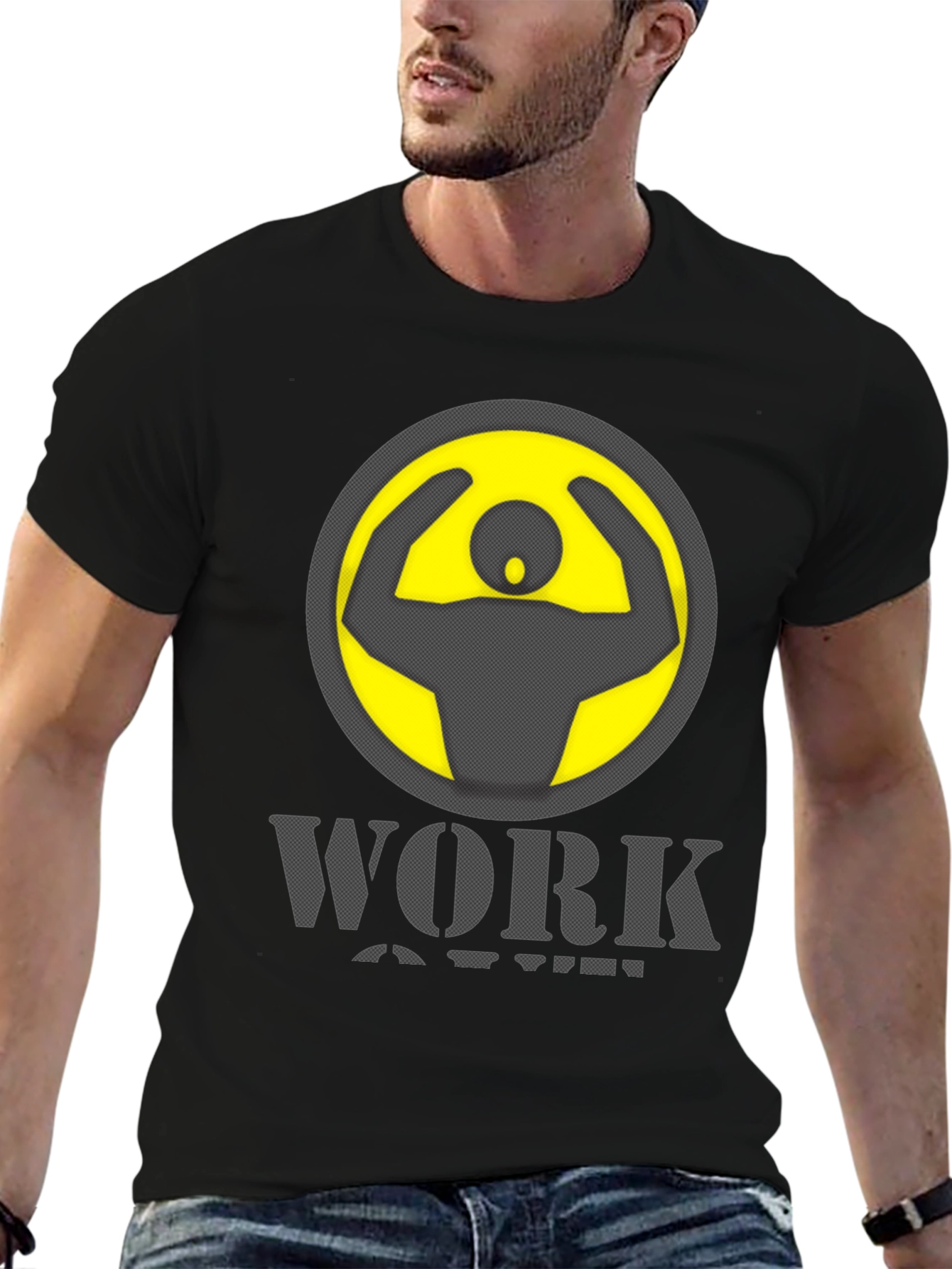 Work Out Graphic Print Crew Neck T-Shirt