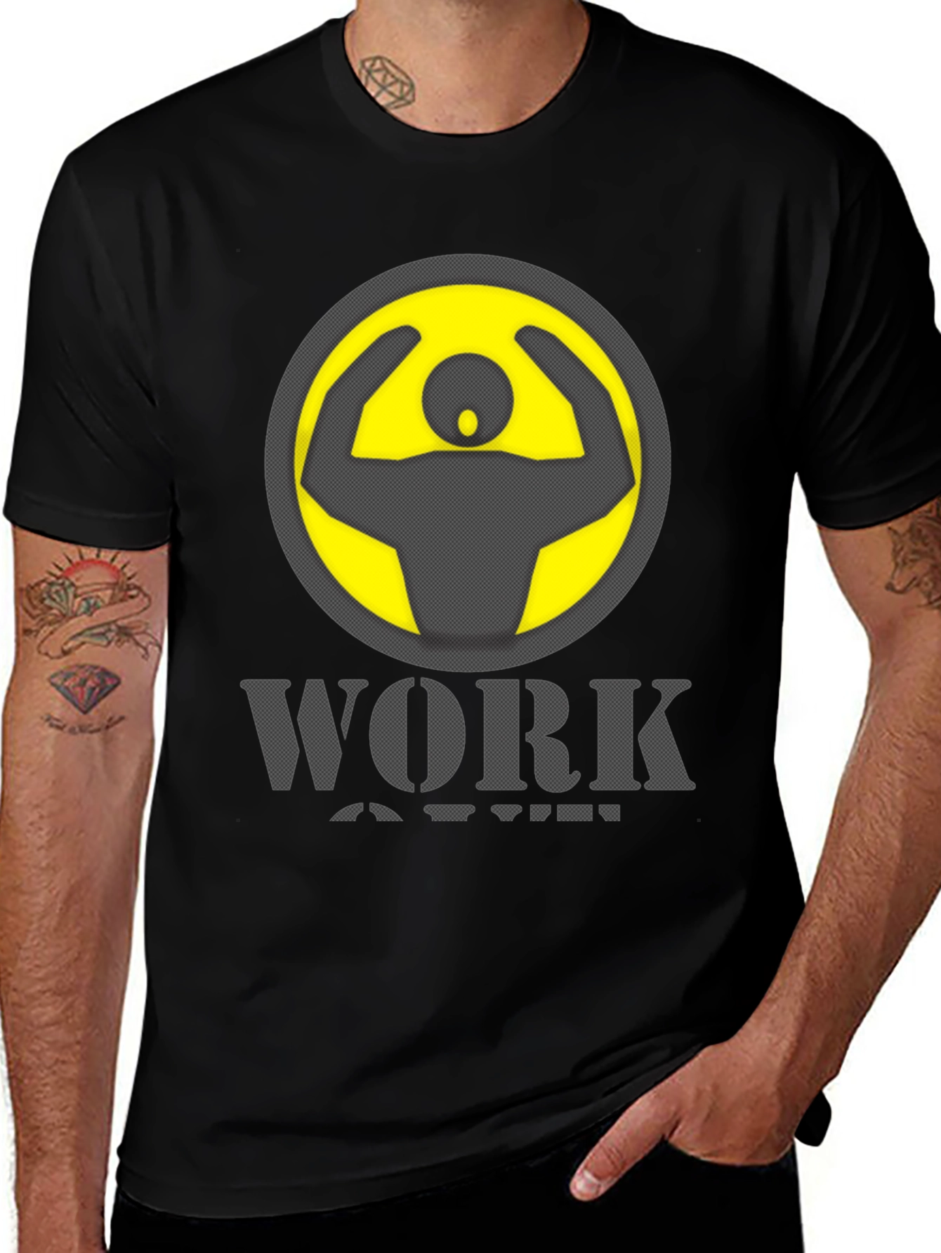 Work Out Graphic Print Crew Neck T-Shirt