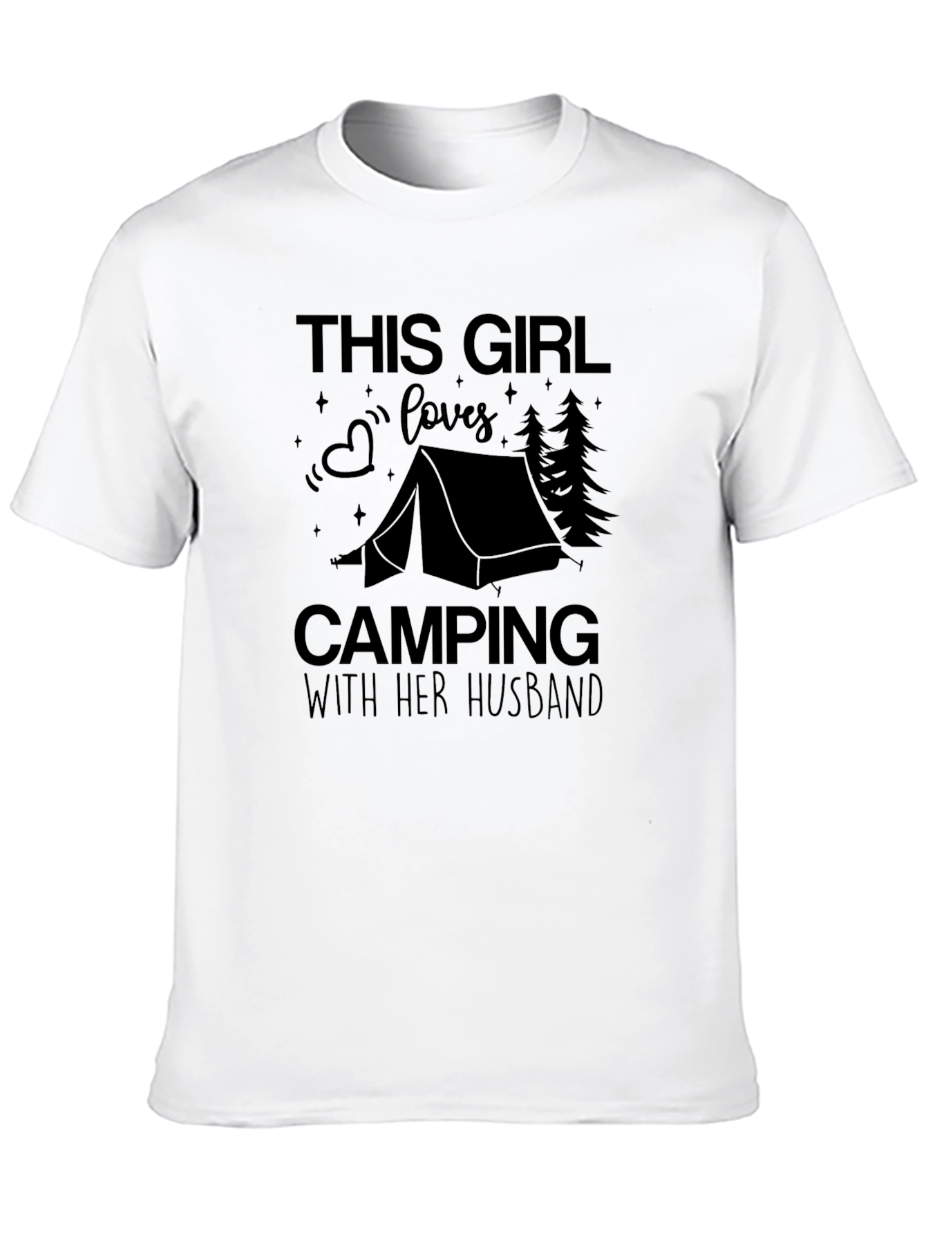 Camping Girl T-Shirt - With Her Husband Tee